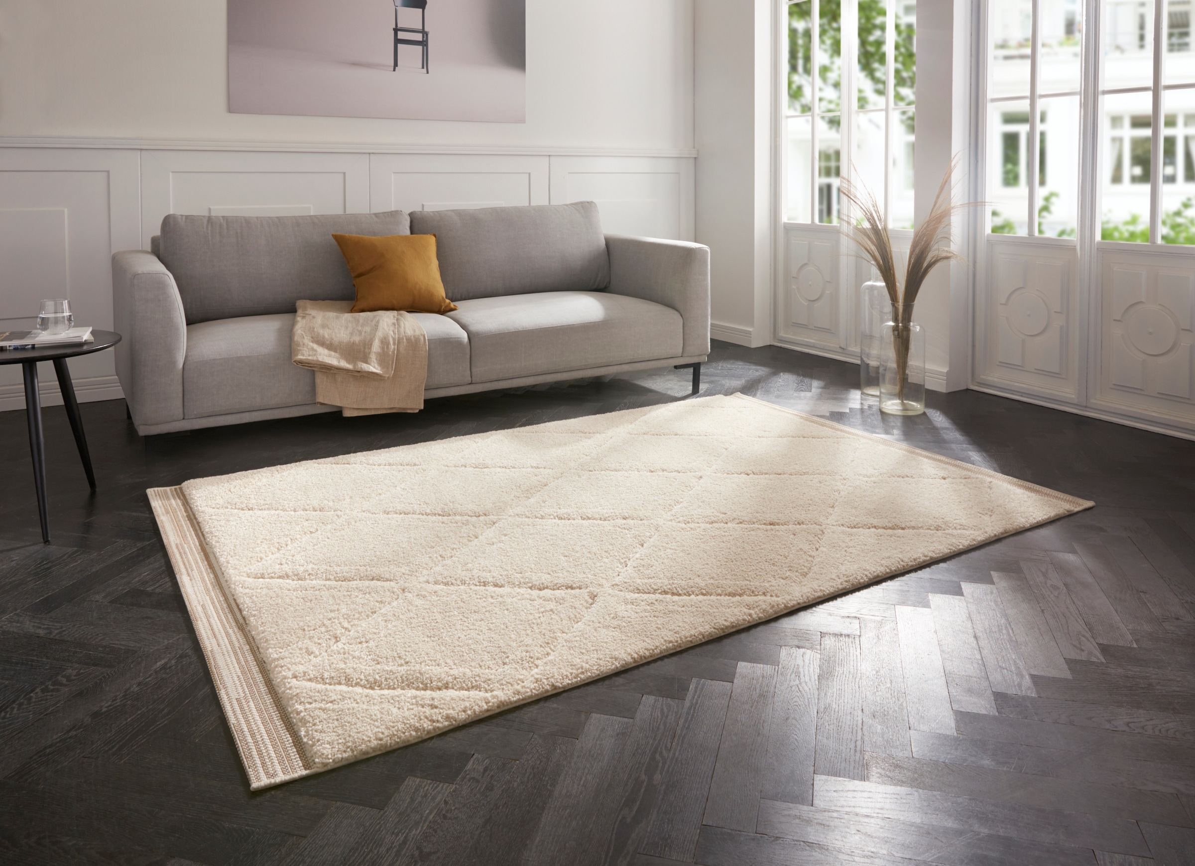 Image of HANSE Home Hochflor-Teppich "Colin" rechteckig 22 mm Höhe Shaggy, Weich, Flauschig, Flokati, Hoch-Tief, Wohnzimmer, Schlafzimmer