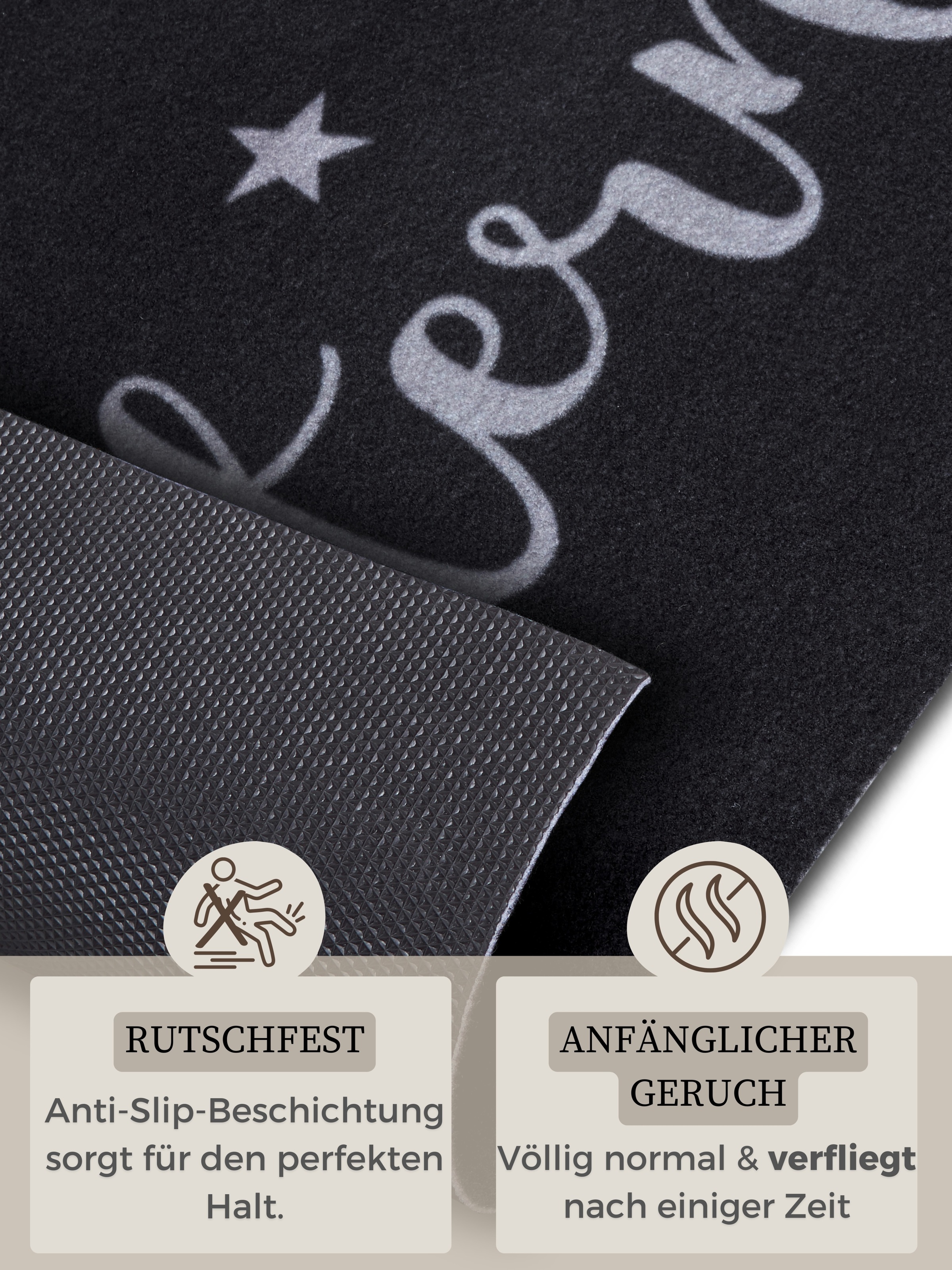 HANSE Home Küchenläufer »Fünf Sterne Küche«, rechteckig, 3 mm Höhe, Küchen-Teppich, Rutschfest, Pflegeleicht, Flur, Eingang, Esszimmer