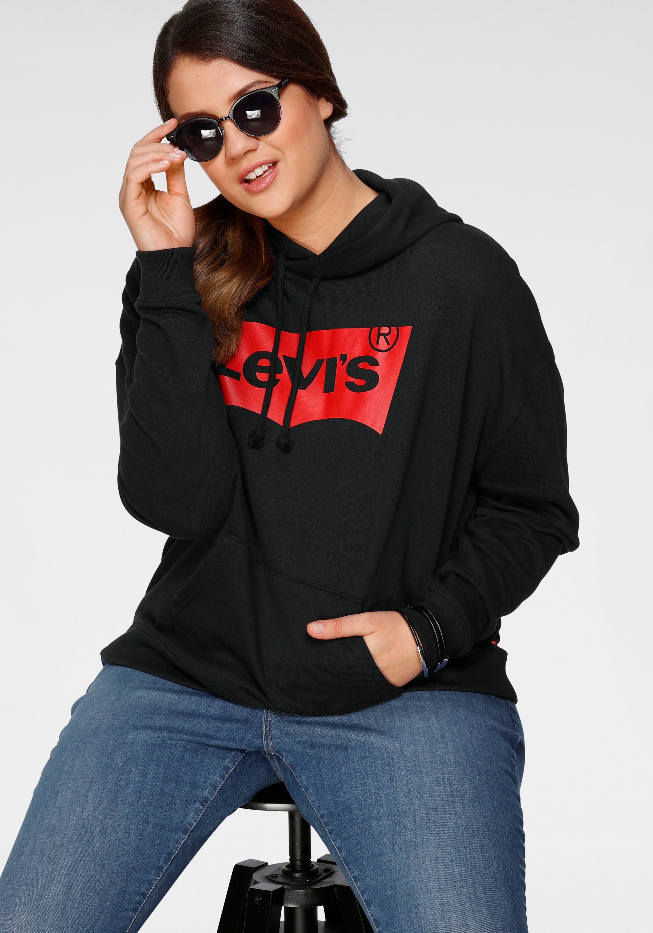 Image of Levi's® Plus Kapuzensweatshirt »Plus Graphic Batwing Hoodie«, Grosser Logo-Print bei Ackermann Versand Schweiz
