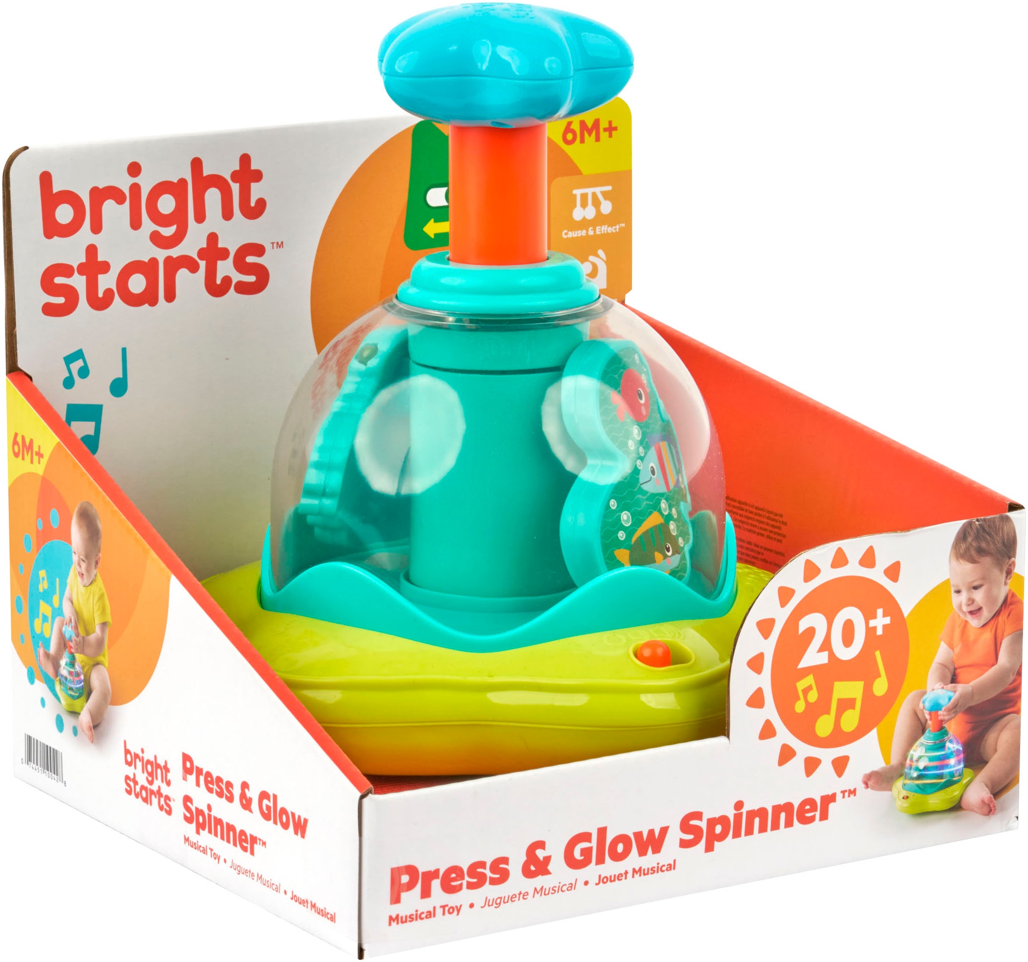 Bright Starts Gyroscope »Press & Glow Spinner™« mit Licht und Sound