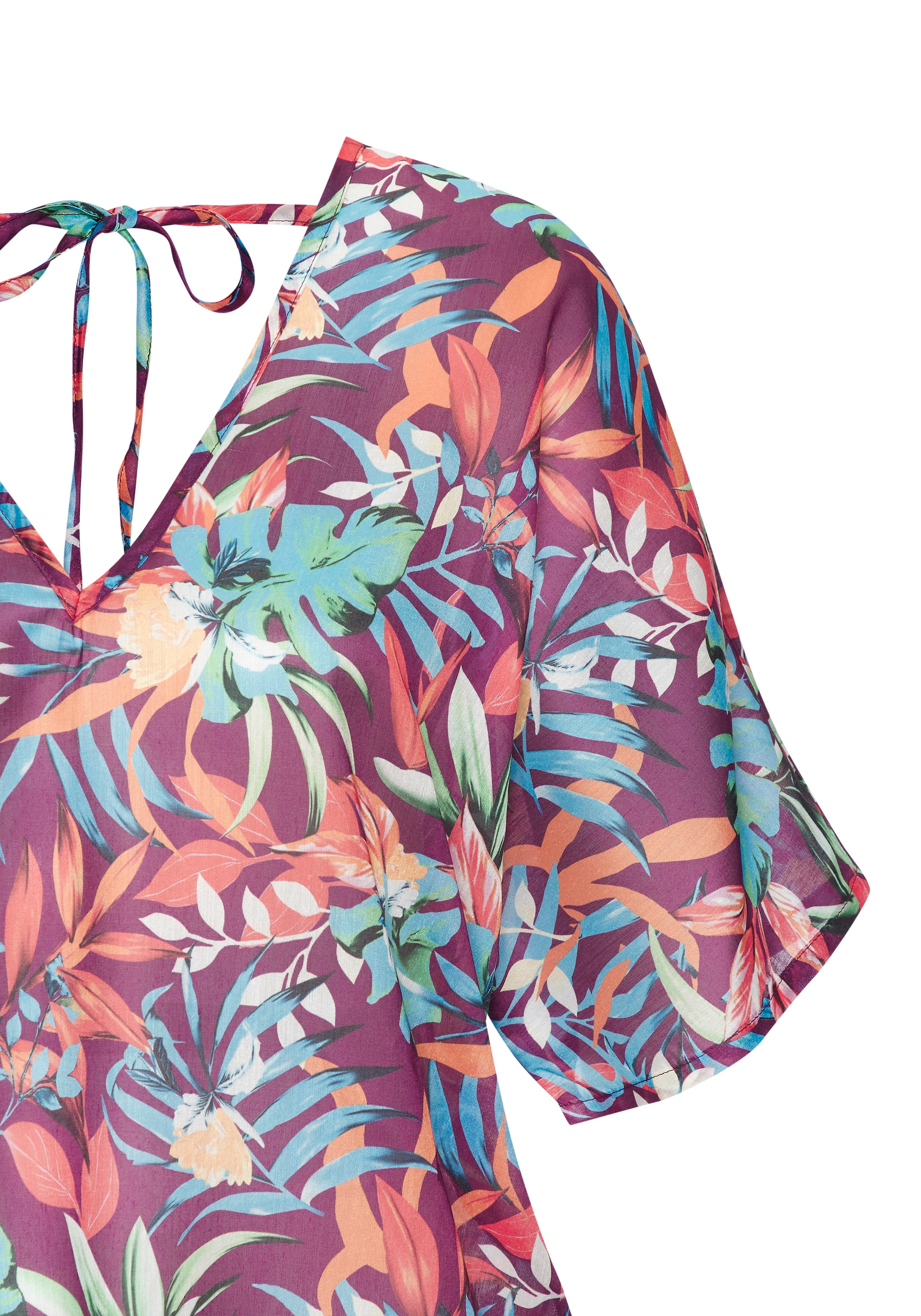 Venice Beach Chiffontunika mit Alloverdruck, leicht transparente Strandtunika