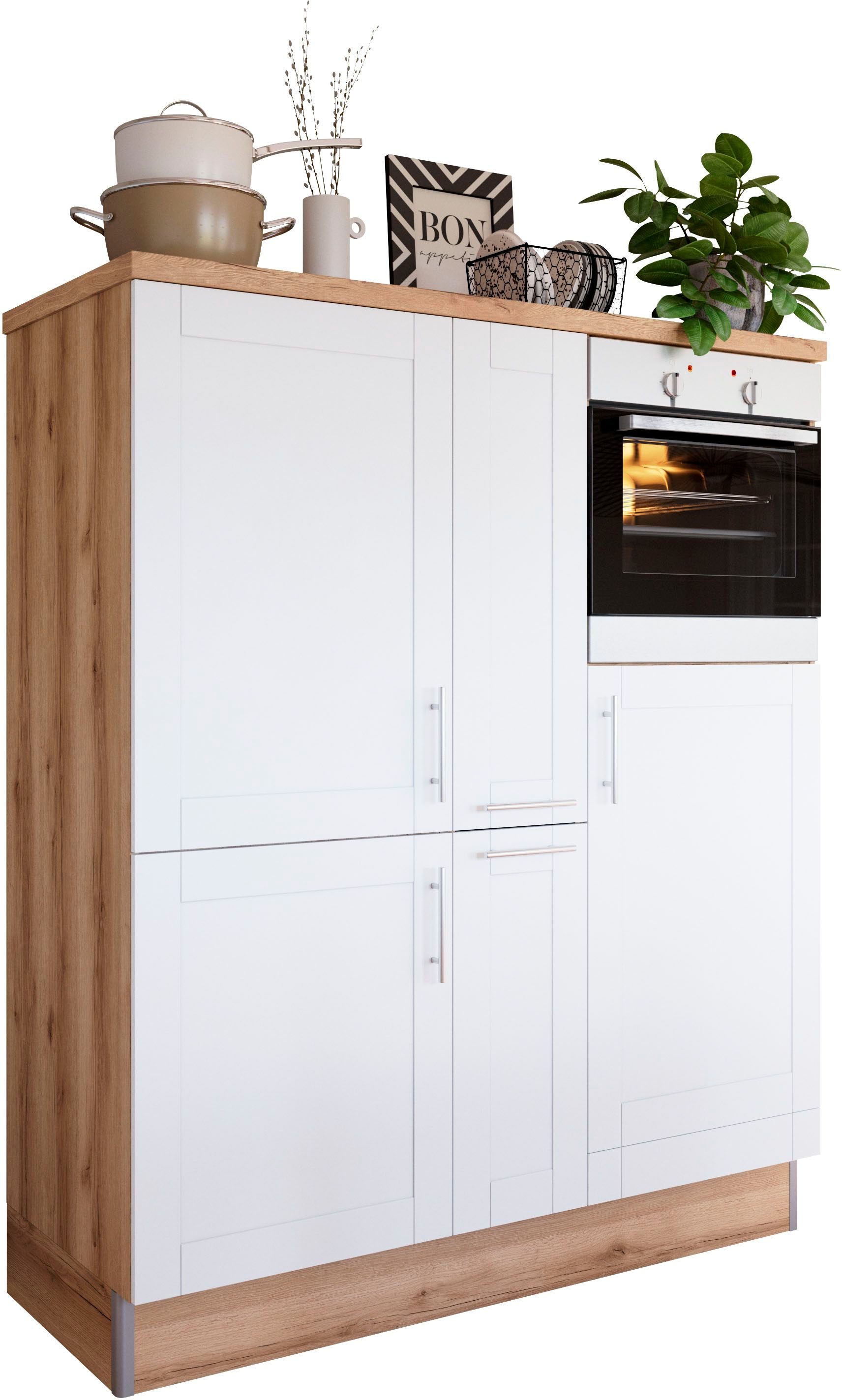 OPTIFIT Pantryküche »Ahus«, Breite 150 cm,wahlweise mit E-Geräten,Soft-Close-Funktion