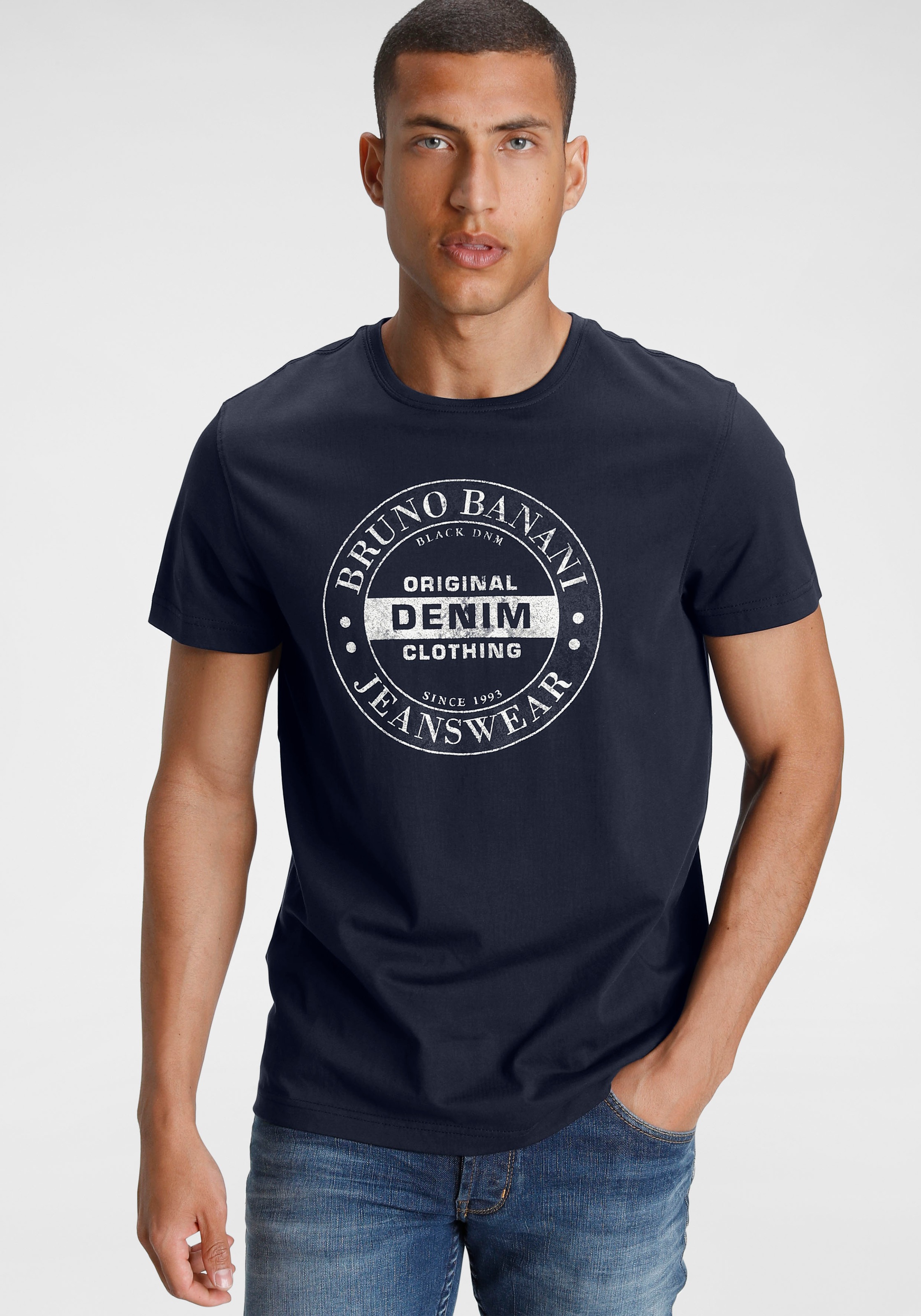 Tendance Acheter confortablement Bruno Banani en mit ligne T-Shirt, Logoprint