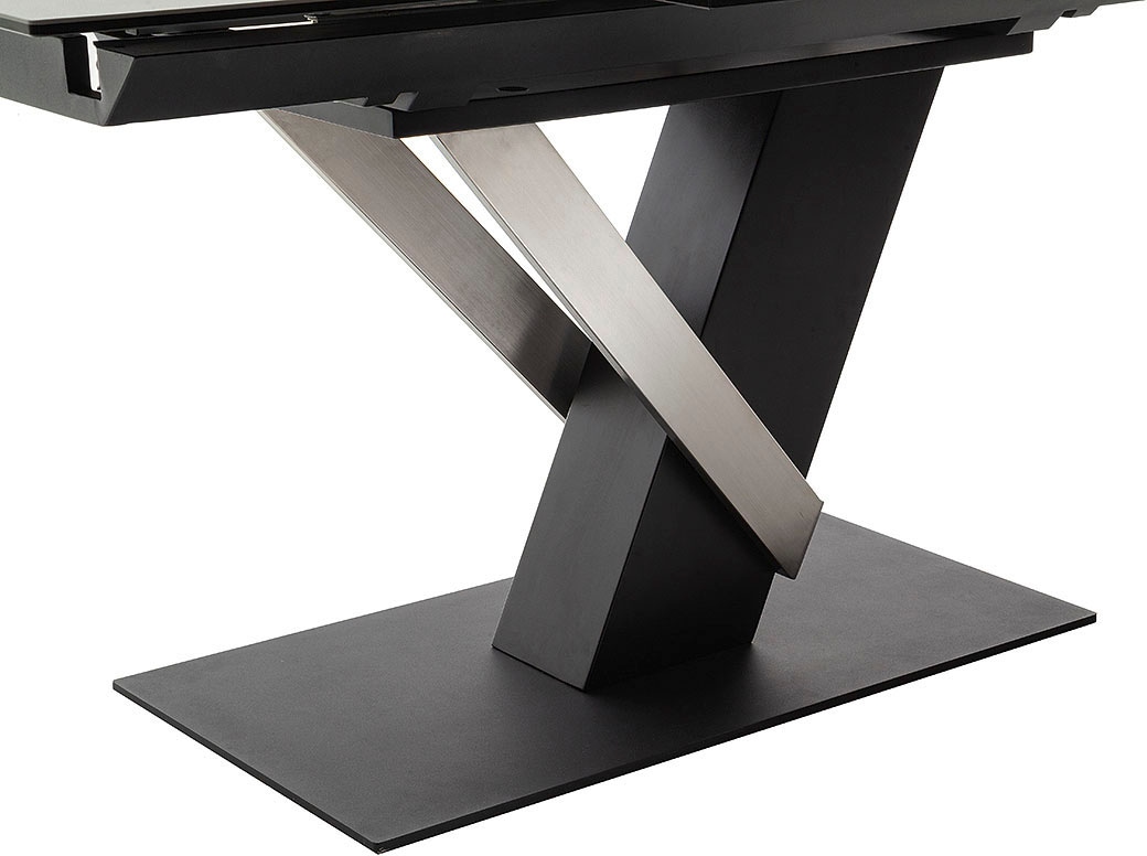 MCA furniture Esstisch »MASSARO Tisch mit Säule 160-210 cm« Einzelstück,  Keramik, Metall, Synchronauszug, ausziehbar, 6-8 Pers.