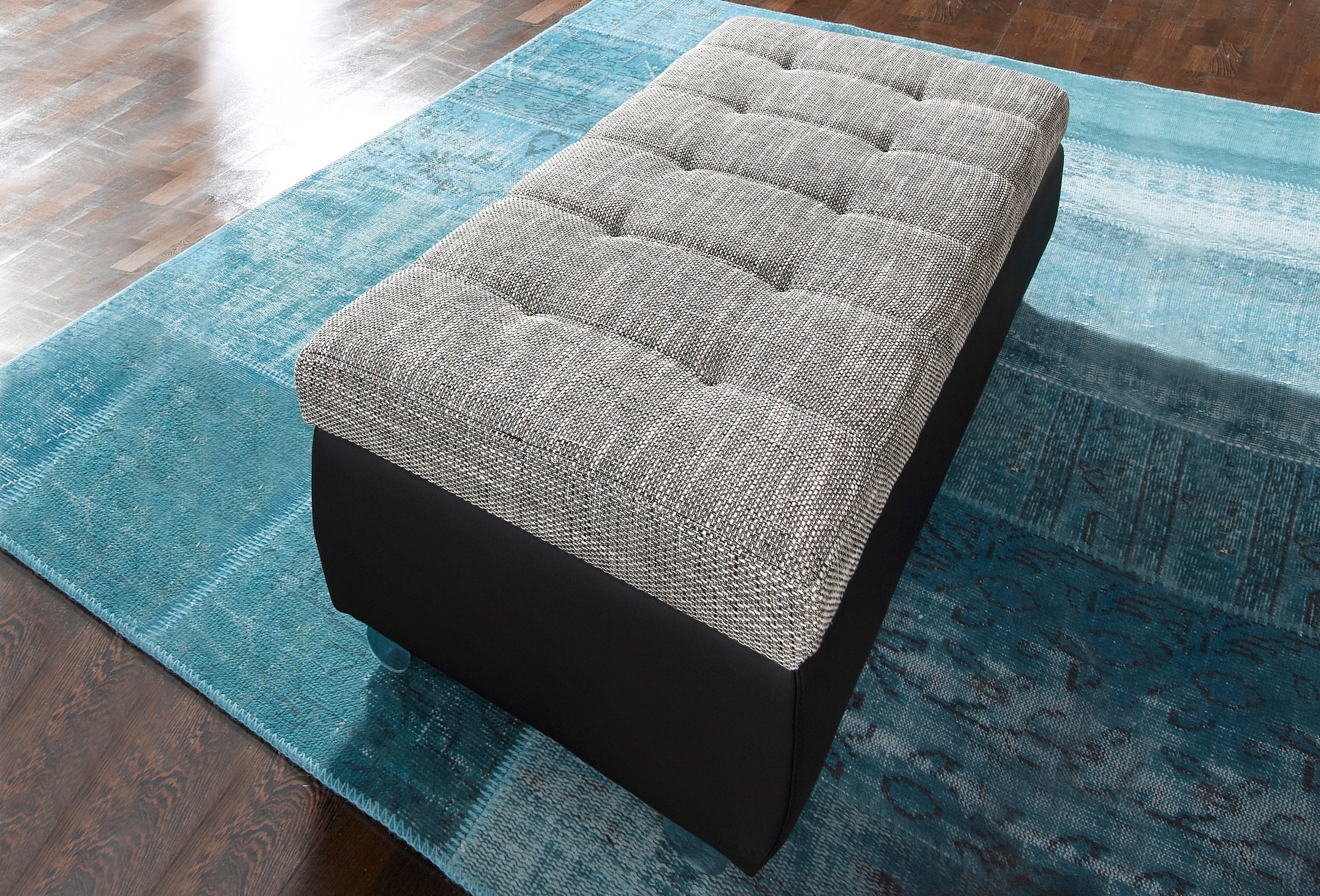 DOMO collection Hocker »Treviso XXL: B/T/H:  161/60/41 cm« mit Stauraum, auch in Cord, passend zur Serie, moderne Steppung