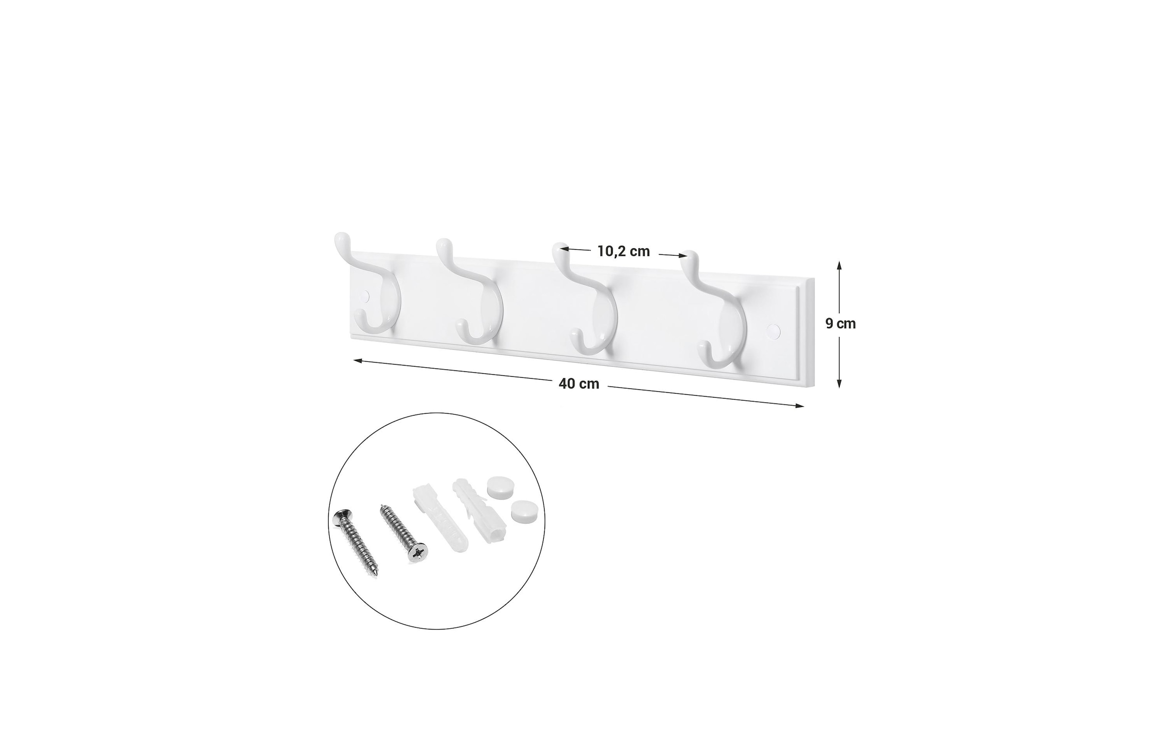 SONGMICS Garderobenhaken »40 x 9 x 7 cm«