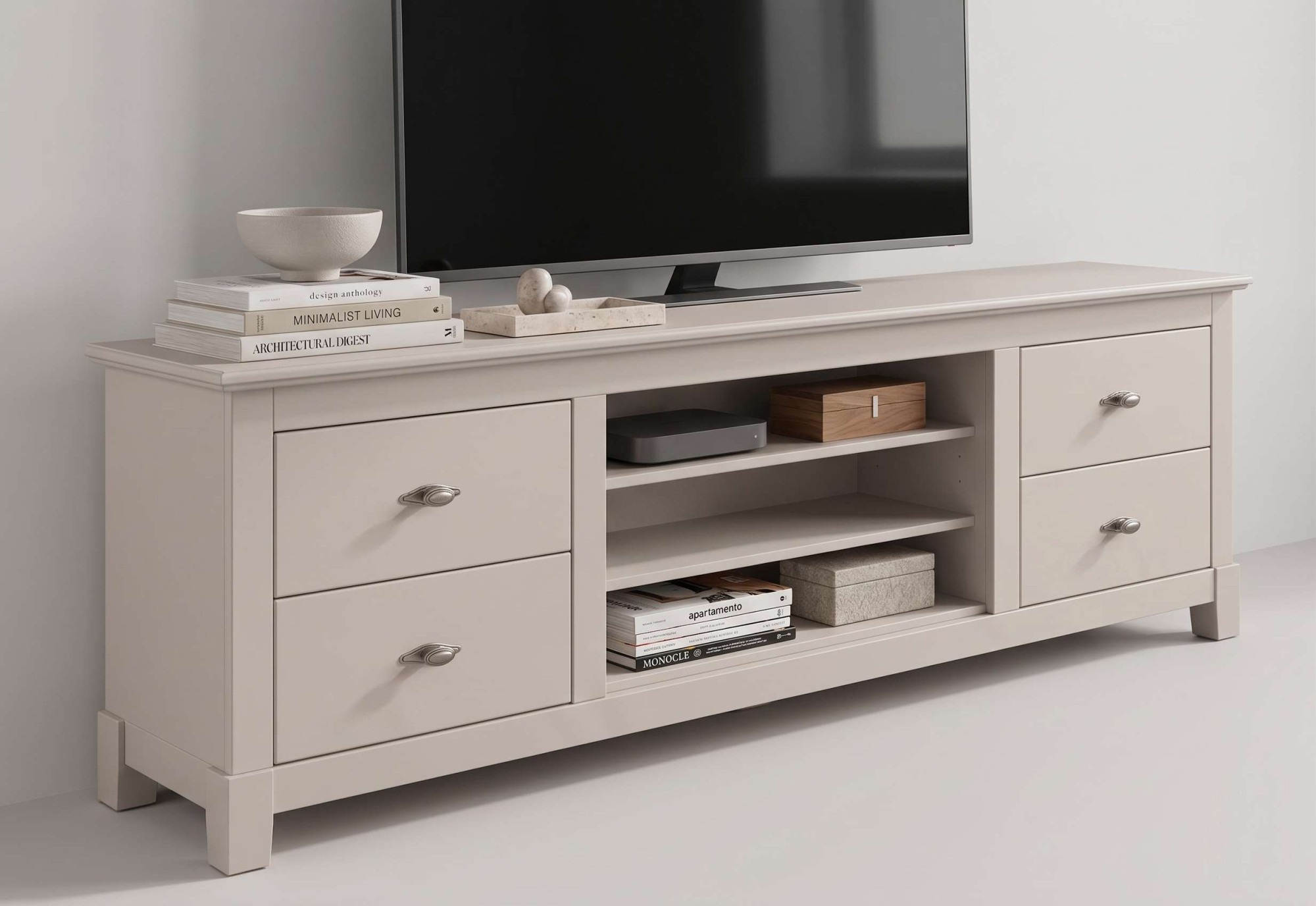 Image of GOODproduct Lowboard "Rauna, TV-Bank, TV-Kommode, Landhausstil" Breite 200 cm, FSC-zertifiziertes Massivholz, Kiefer