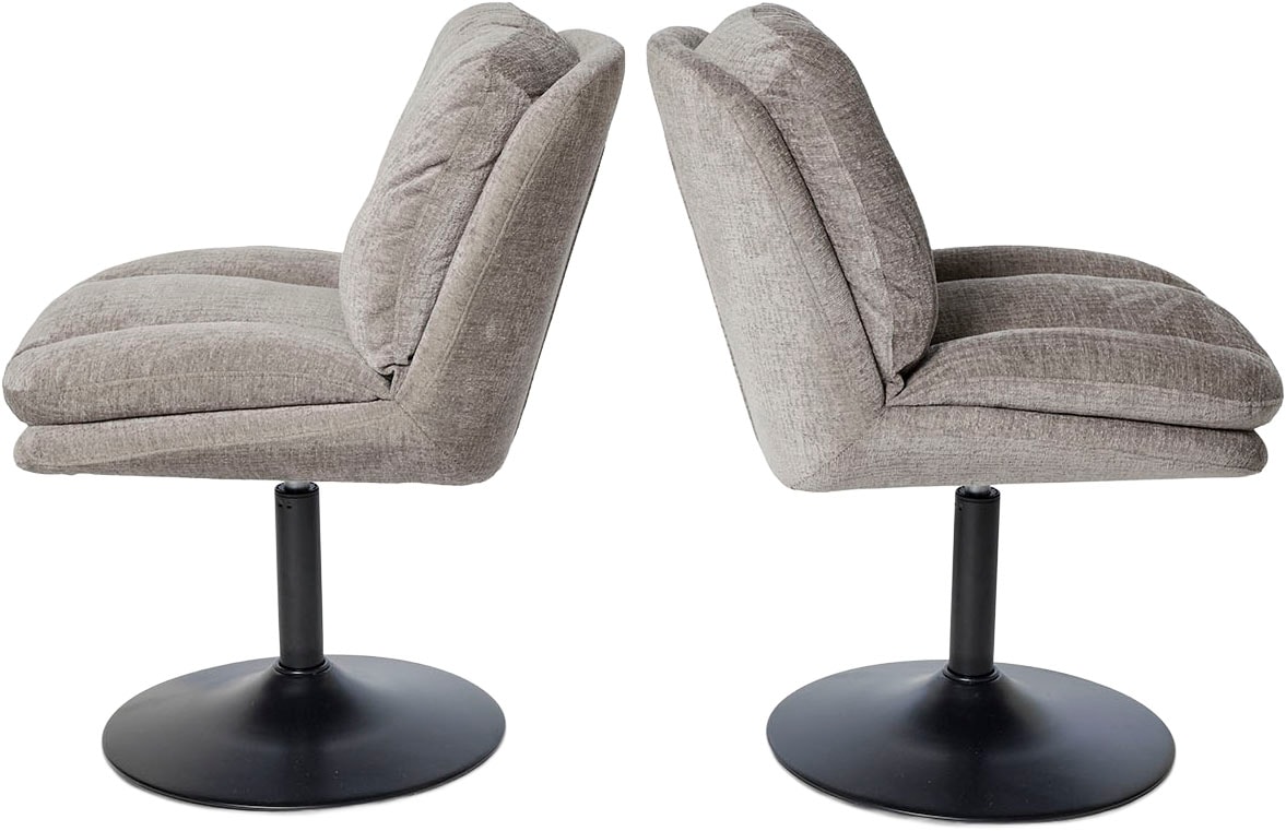 Jahnke Chaise à coque »KISS TWIST DUO« () lot de 2, pivotant, rembourré, structure métallique, L:50,5xP:62xH:80 cm