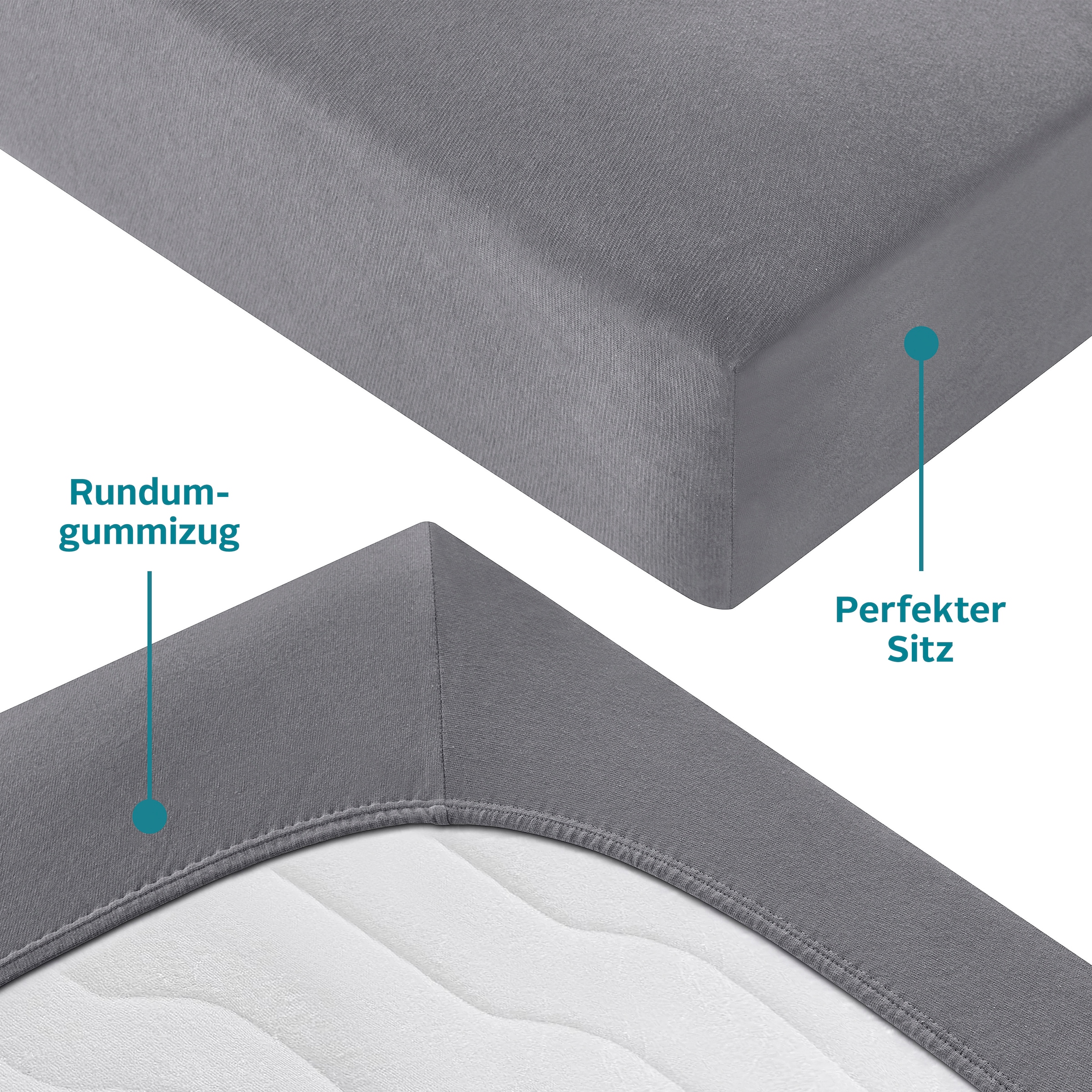 Home affaire Spannbettlaken »Cremona, in den Qualitäten: Baumwolle mit Elastan oder Biber«, Premium Qualität, Grösse ab 90x200 cm