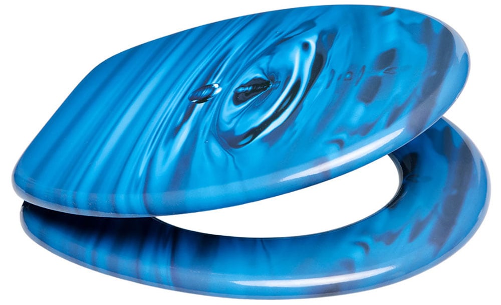 Sanilo Set d'accessoires de salle de bain »Wassertropfen« bestehend aus WC-Sitz, Badteppich, Stöpsel, Seifenspender, WC-Bürste