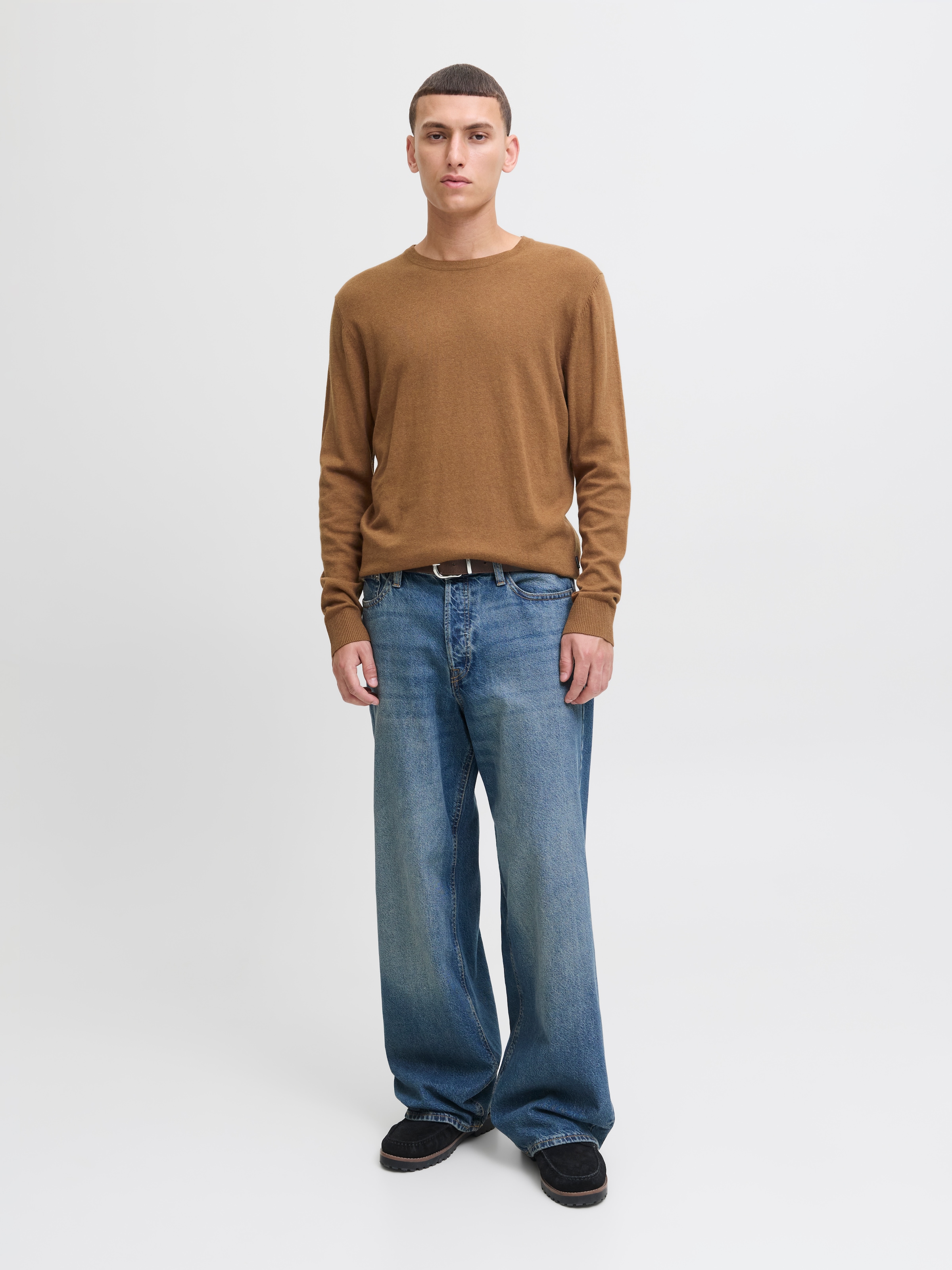 Jack & Jones »JJEEMIL KNIT CREW NECK NOOS« Baumwollmischung, regular fit