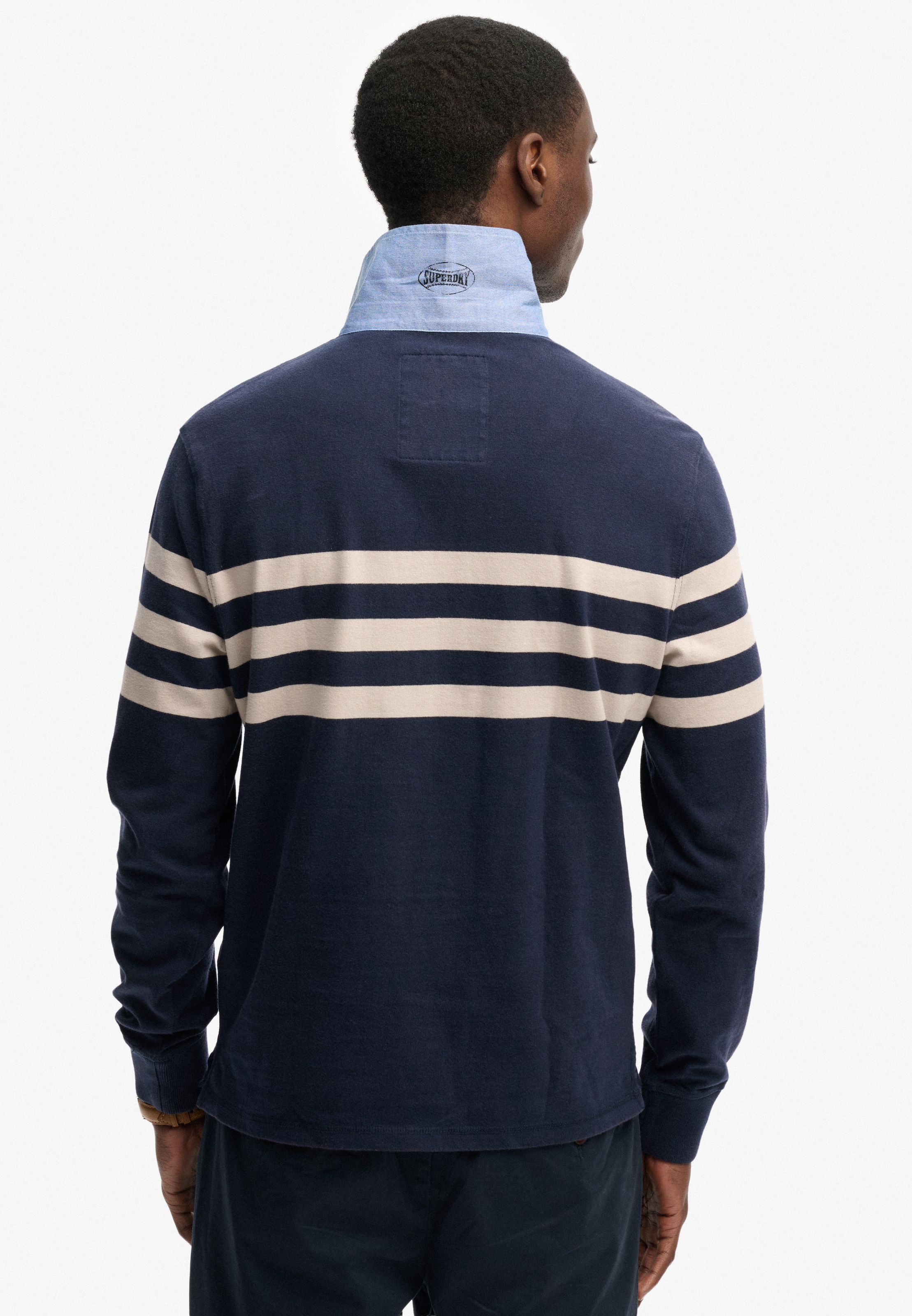 Superdry Langarm-Poloshirt »VINTAGE CHESTBAND RUGBY« Baumwolle, relaxed fit