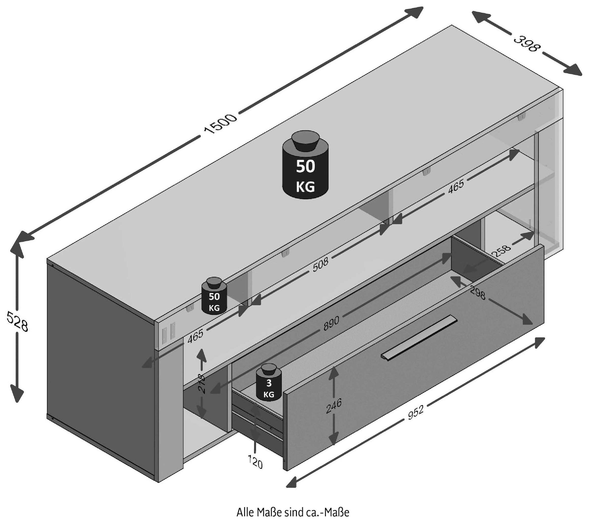 FMD Lowboard »VIBIO 1«