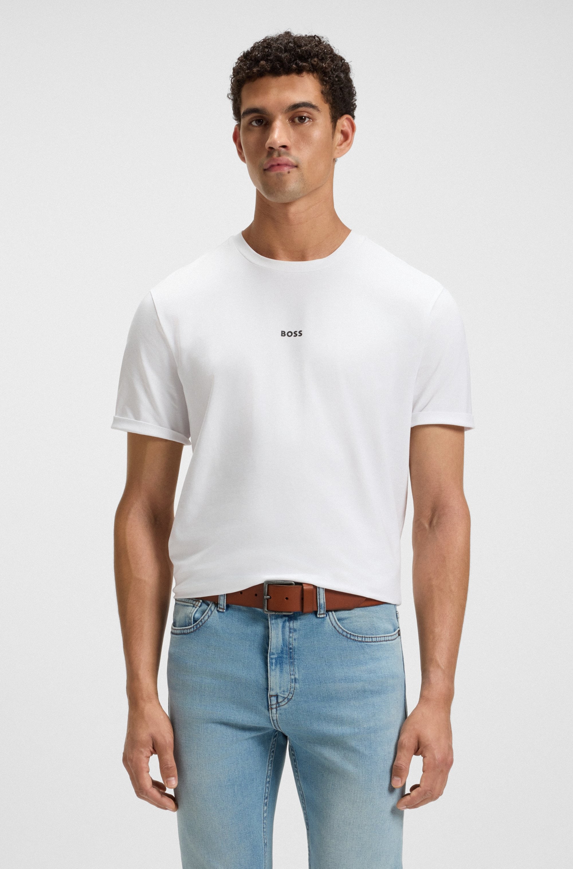 BOSS Ledergürtel »Jeeko_Sz40«, mit matter Schliesse