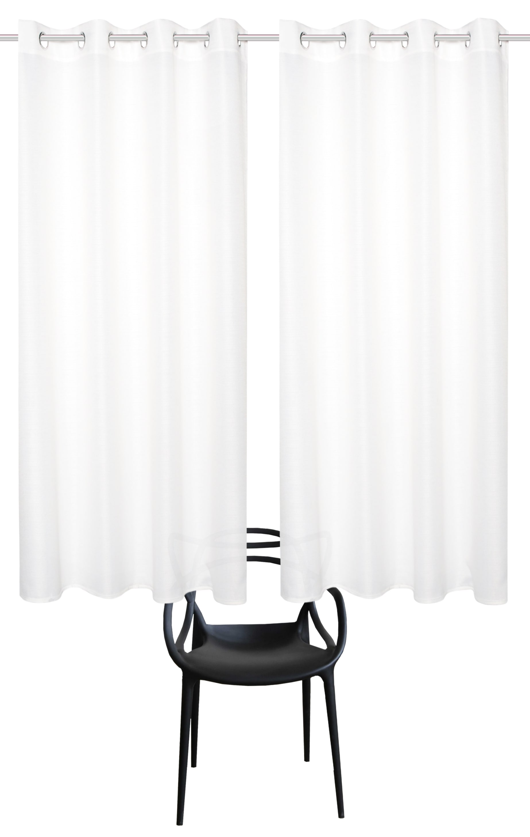 Home Basics Rideau »BENOGA 2er SET« Œillet 2 cuis tlg. SET, Ösenschal, Uni, Dekostruktur