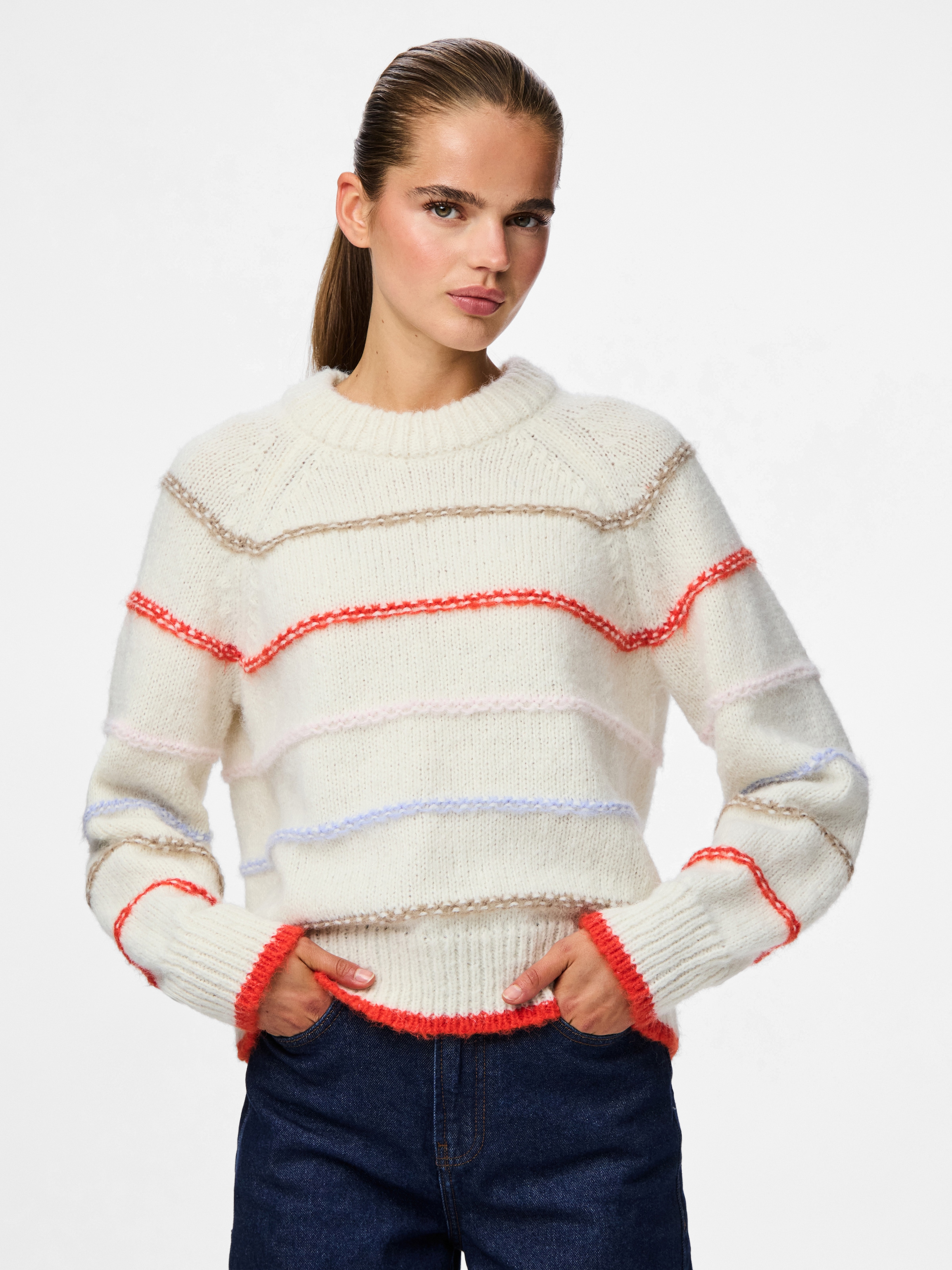 Image of pieces Strickpullover "PCNELIA LS O-NECK KNIT NOOS BC"