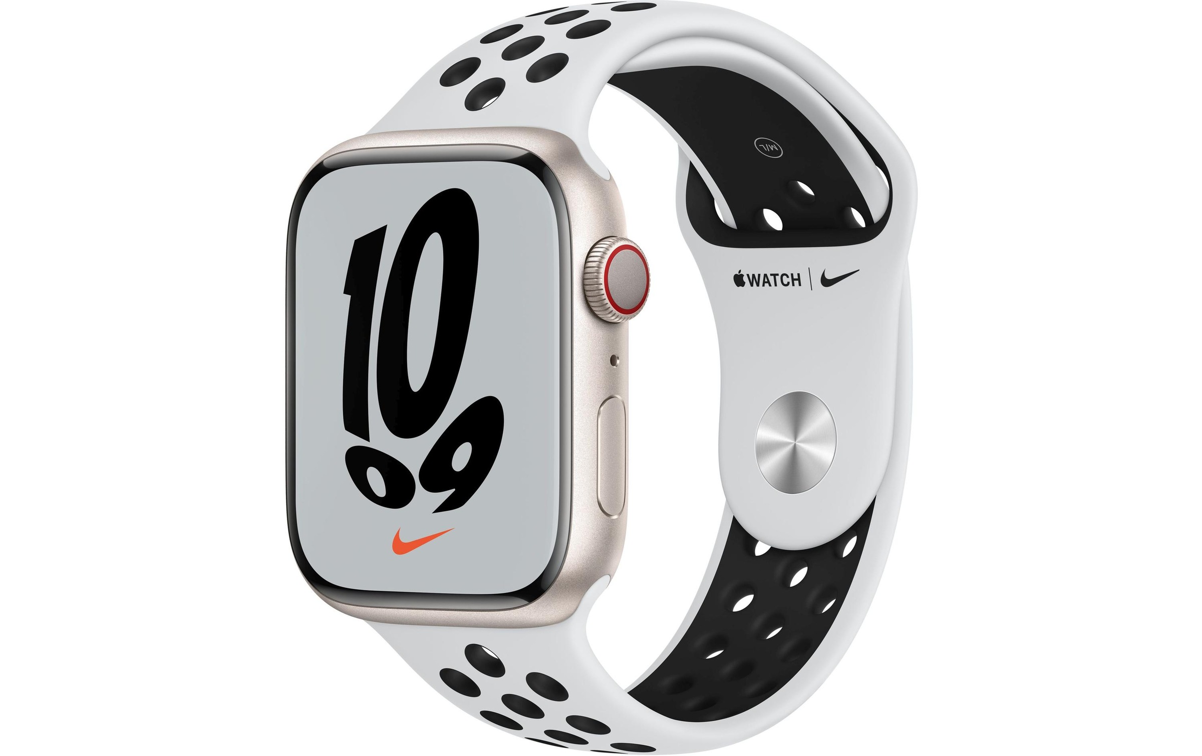 Image of Apple Smartwatch »Serie 7, GPS, 45 mm Aluminiumgehäuse mit Nike-Sportarmband«, (Watch OS MKL43FD/A) bei Ackermann Versand Schweiz