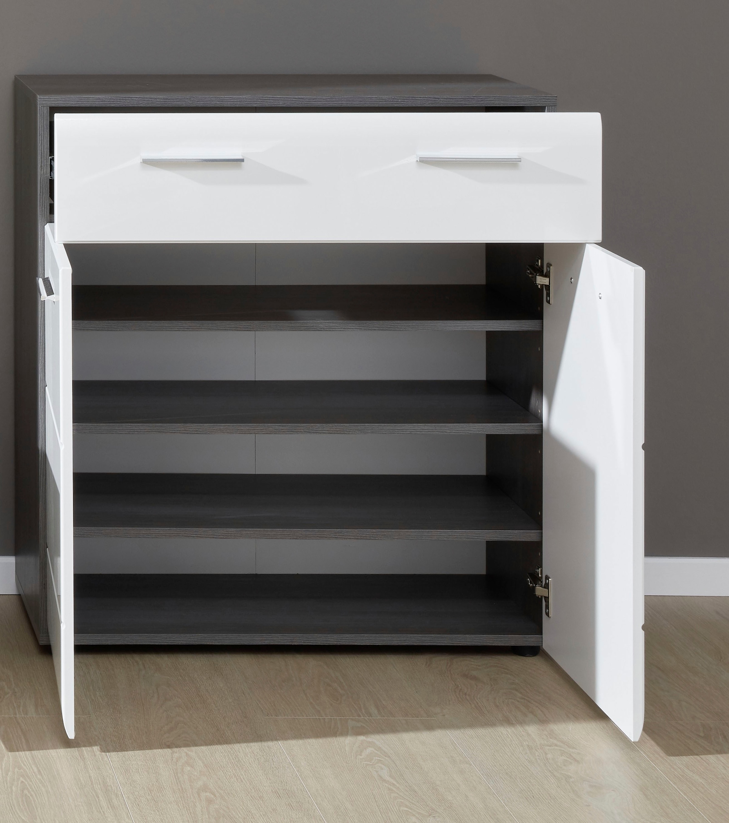 Home affaire Commode à chaussures »Sovana« Schuhschrank mit Schublade - Kommode mit Platz für 12 Schuhpaare