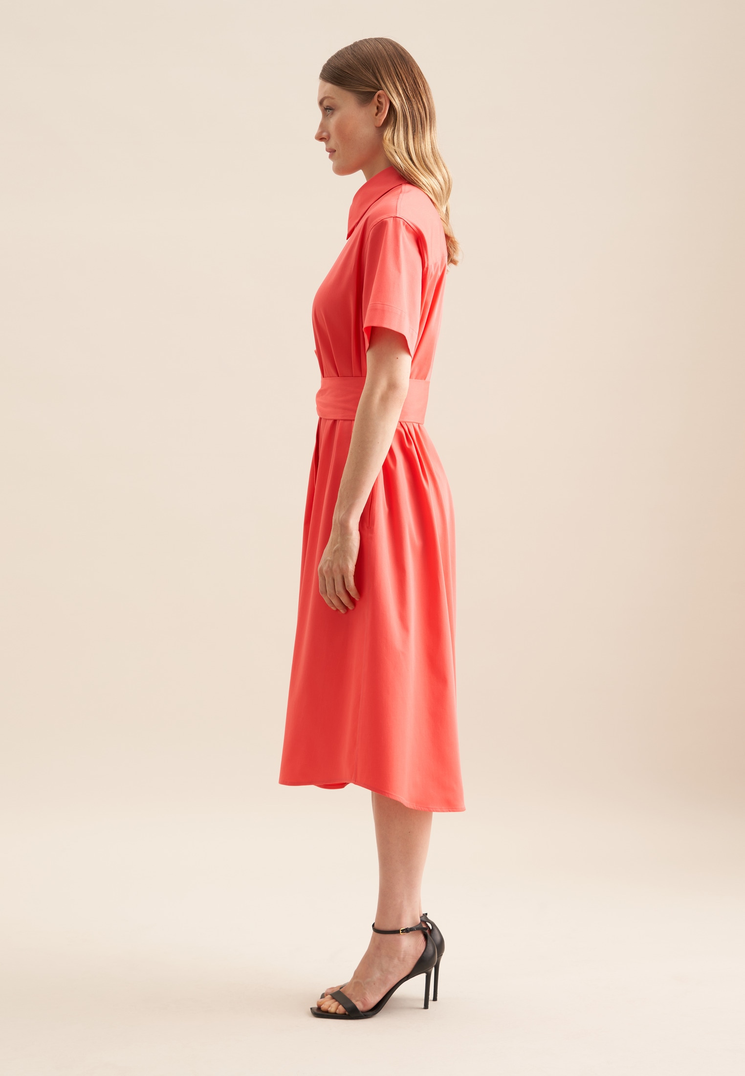 seidensticker Sommerkleid »Schwarze Rose« Kurzarm Kragen Uni