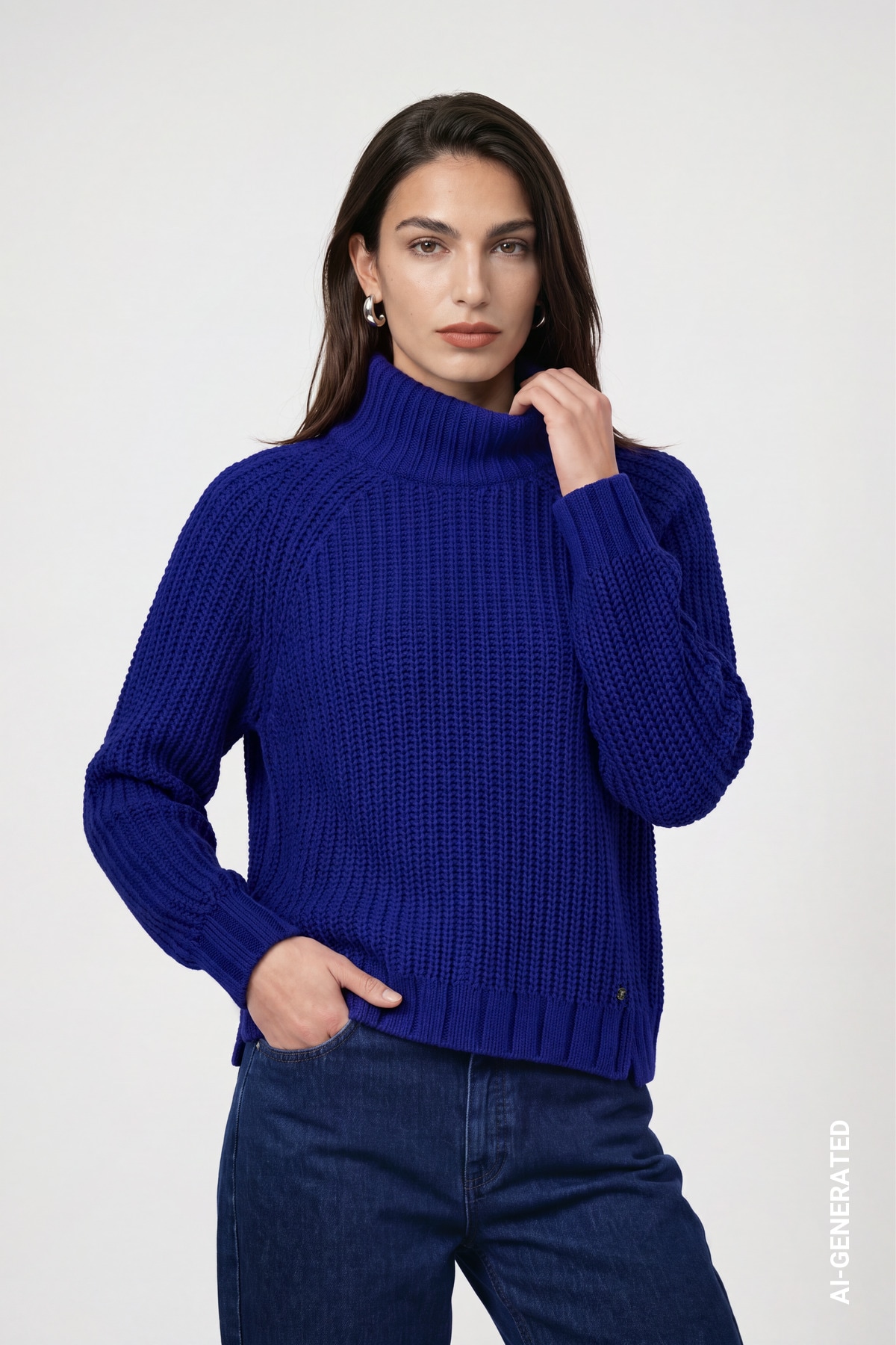 Image of Monari Strickpullover "Pullover Basic Chenille" Regular fit mit Rollkragen