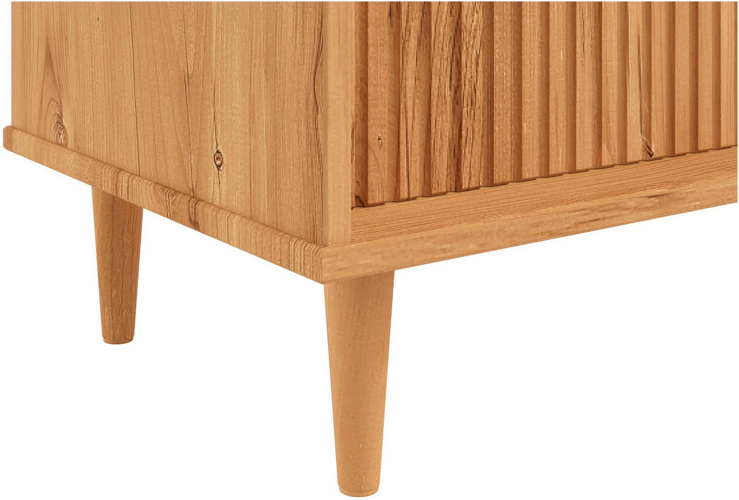GOODproduct Sideboard »Malmedy  Front mit gefrästen Rillen« Kommode aus massivem Kiefernholz, Push-to-open, Breite 160 cm