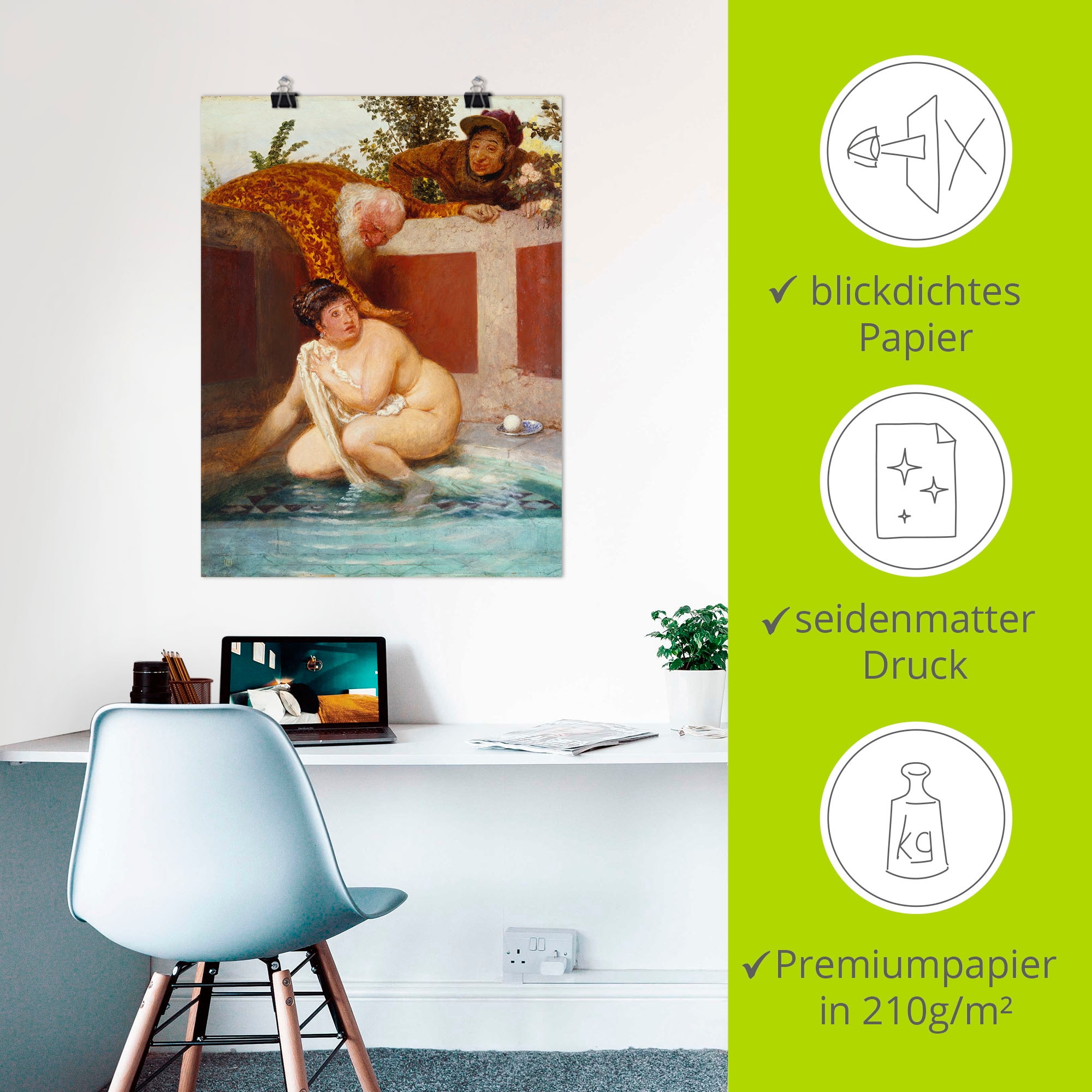 Artland Wandbild »Susanna im Bade. 1888« Frau 1 Stk. tlg. als Leinwandbild, Poster in verschied. Grössen