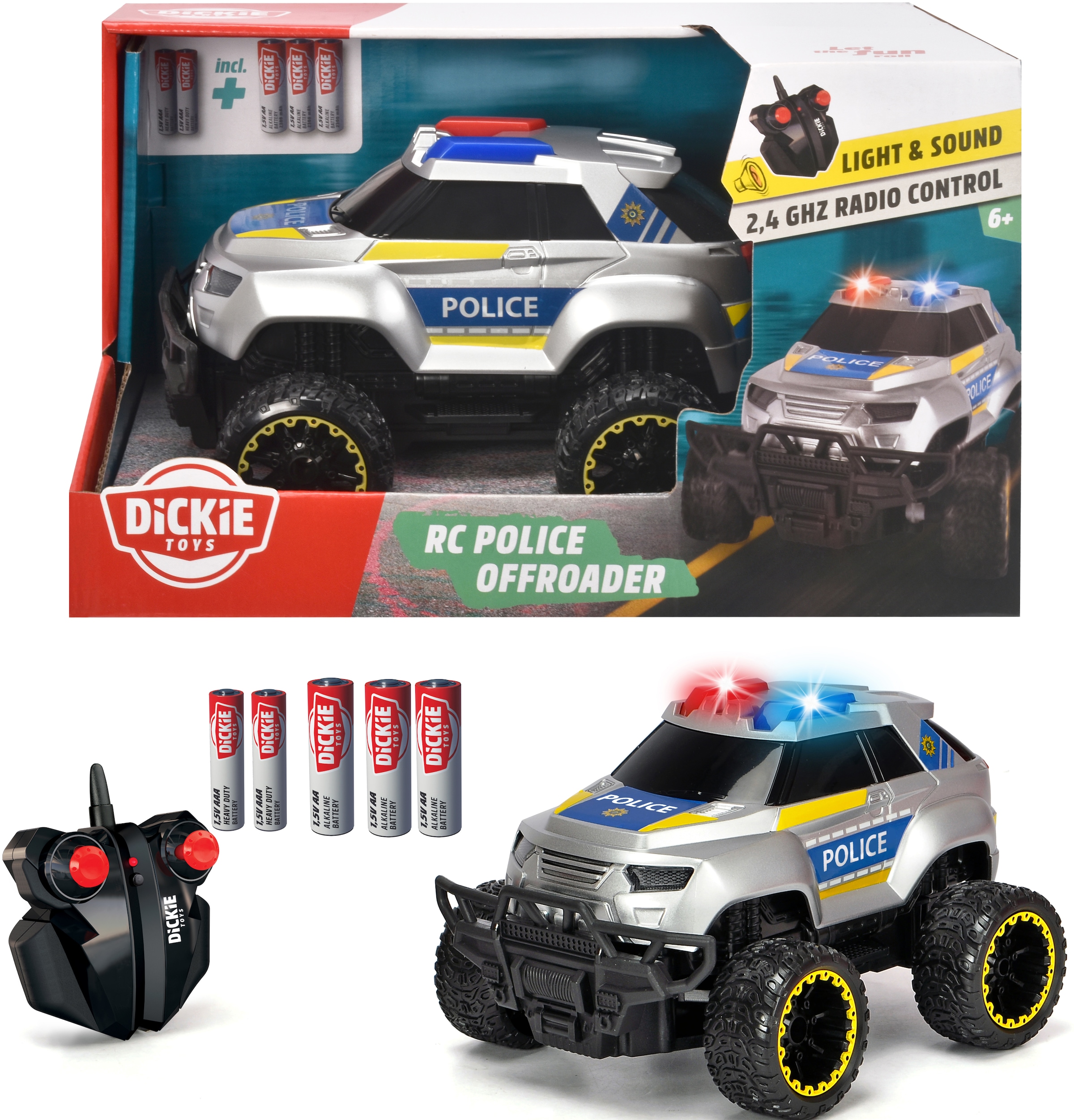 Image of Dickie Toys RC-Monstertruck »Police Offroader RC; 2,4 GHz«, mit Licht und Sound bei Ackermann Versand Schweiz
