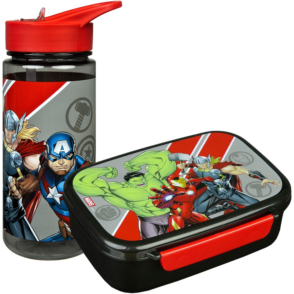 Scooli Lunchbox »Avengers«, (Set, 2 tlg.)