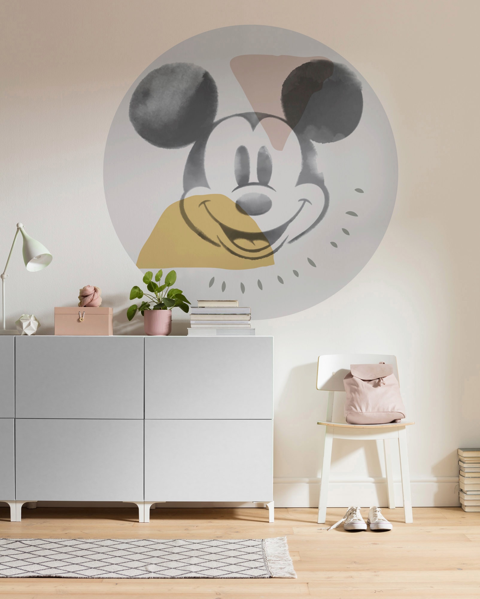 Komar Fototapete »Vlies selbstklebend - Mickey Abstract - Grösse 125 x 125 cm«, bedruckt, Kinderzimmer