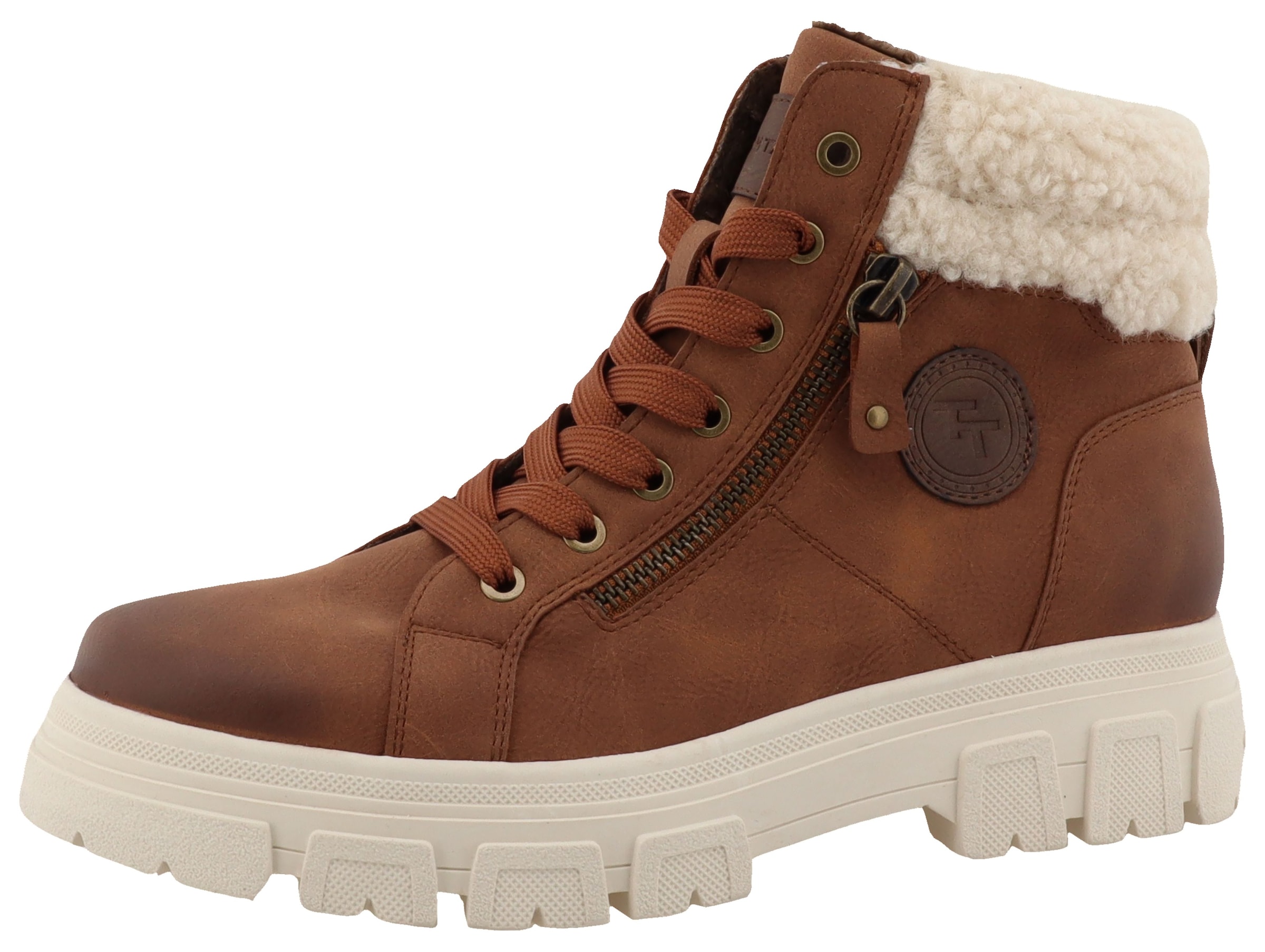Image of TOM TAILOR Winterboots Plateauboots, Winterboots mit Kunstfellkragen