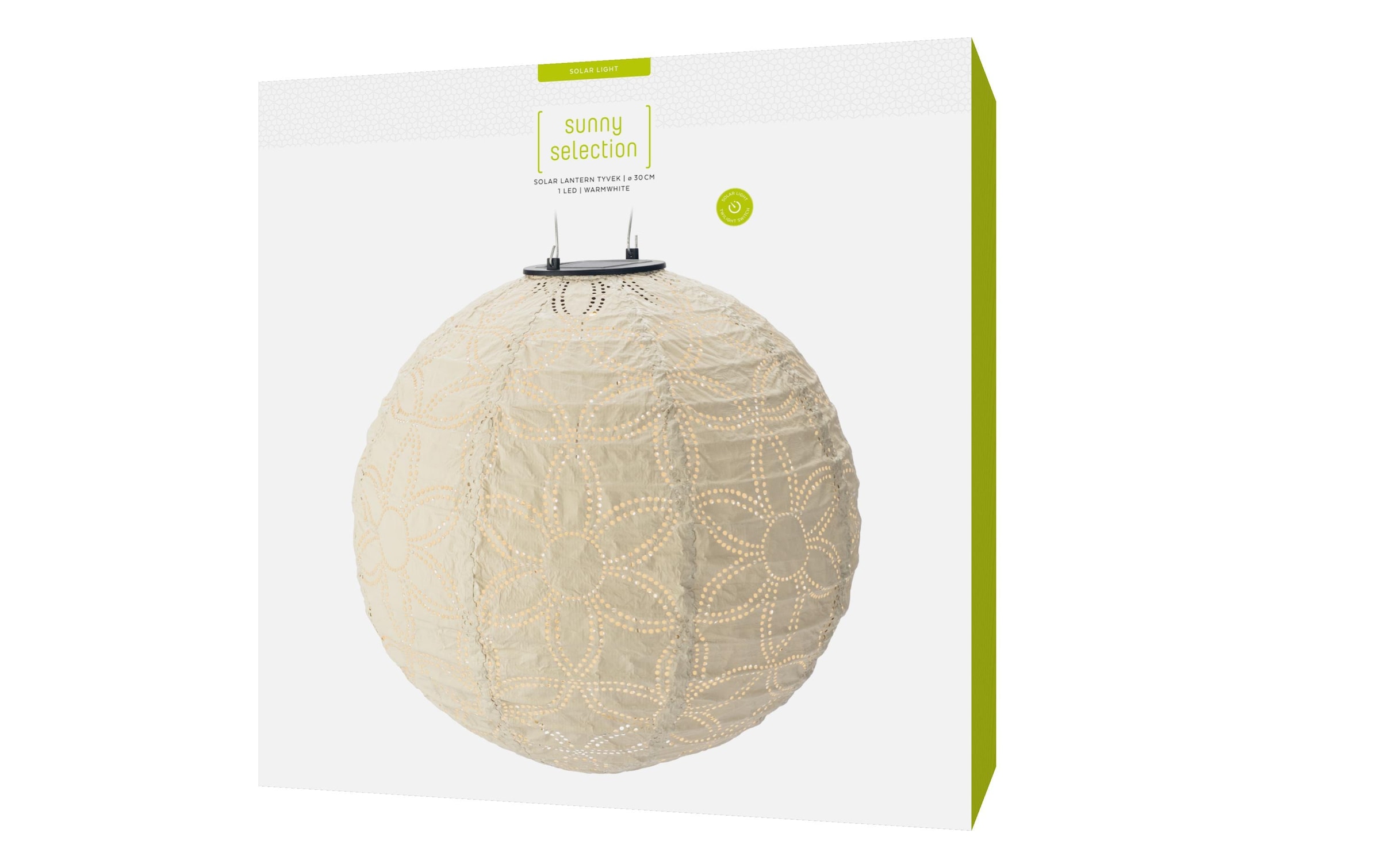 STT LED Gartenleuchte »Solar Lantern round sand«, 1 flammig-flammig