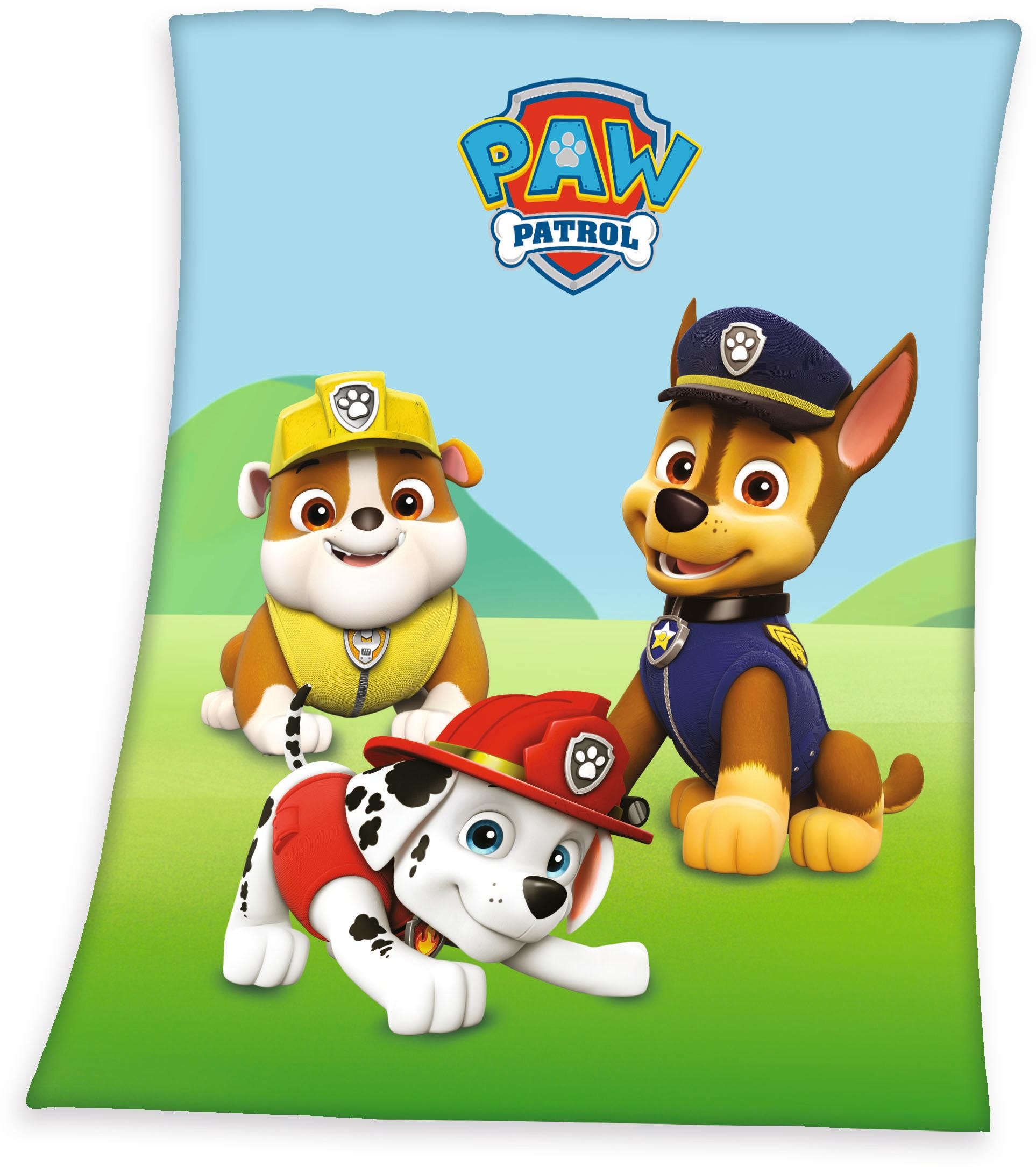 Modische PAW »Paw PATROL Petrol«, mit kaufen Kinderdecke Kuscheldecke Mindestbestellwert Motiv, ohne