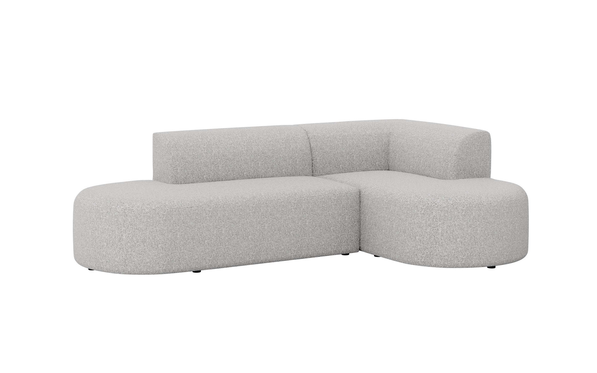 andas Ecksofa »Ecksofa Tvinne mit Ottomane links oder rechts bestellbar«, L-Form, mit Wellenunterfederung, BxTxH 260x170x73 cm