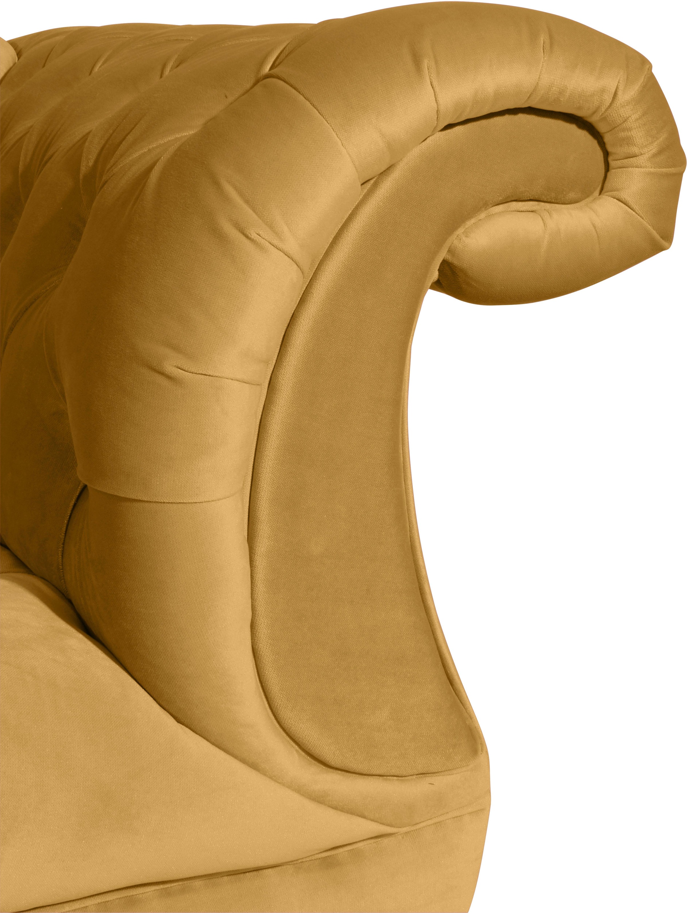 Max Winzer® Chesterfield-Sofa »Isabelle«, mit Knopfheftung & gedrechselten Füssen in Buche natur, Breite 260 cm