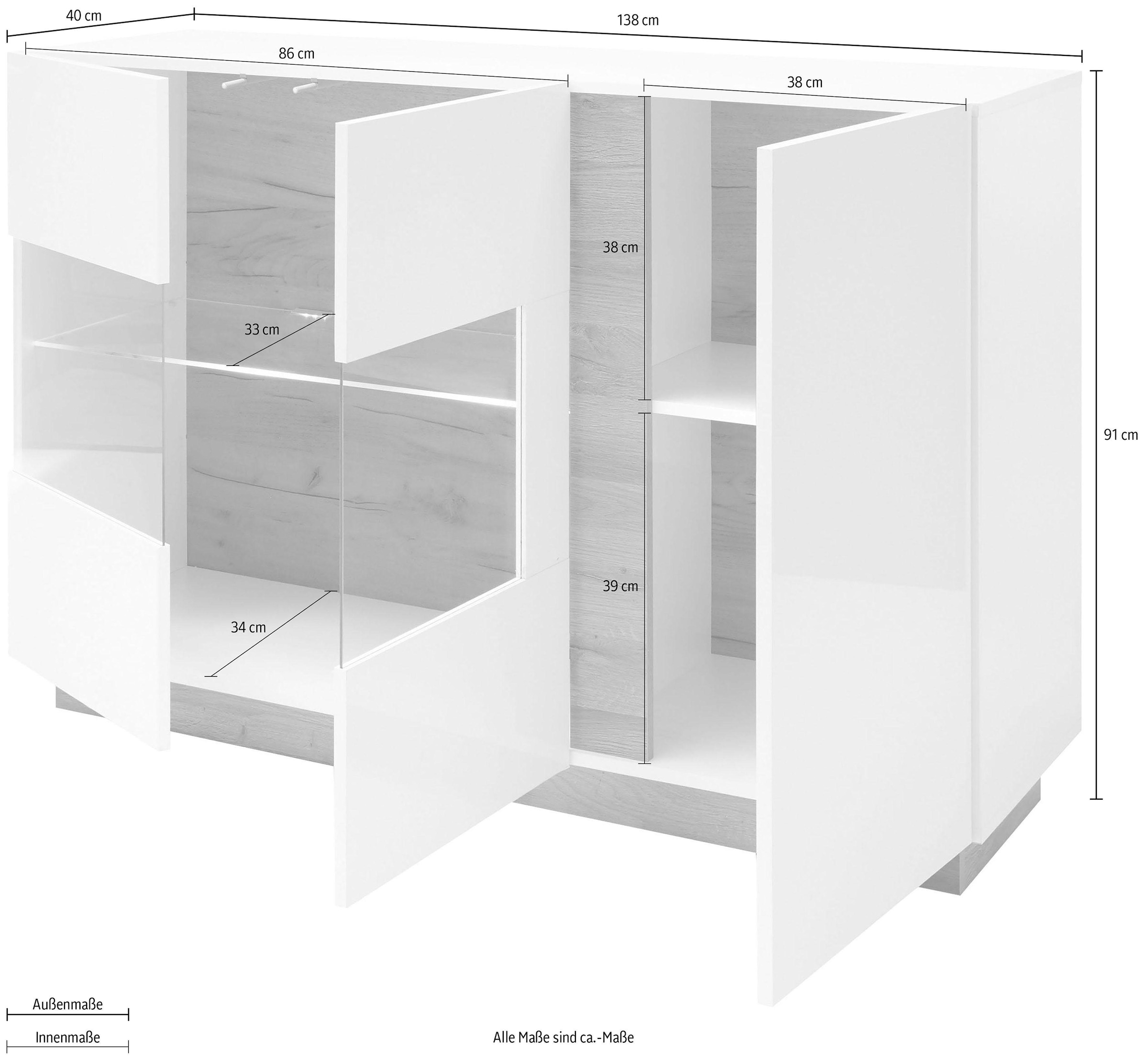 INOSIGN Sideboard »CLAiR Sideboard 51«, Breite 138 cm