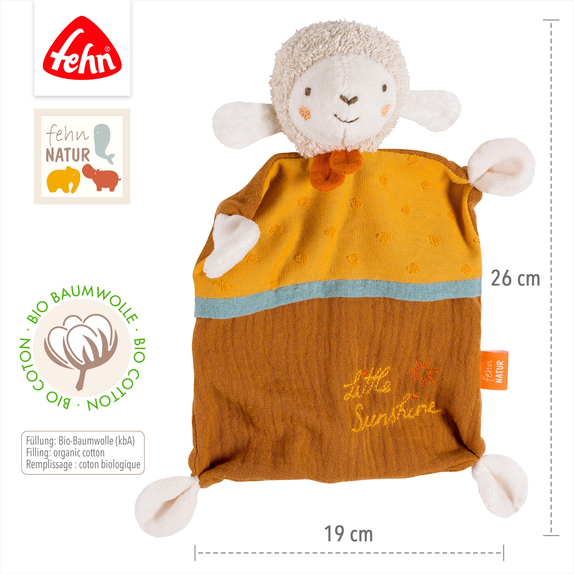 Fehn Schmusetuch »fehnNATUR, Schaf "Sunshine"«