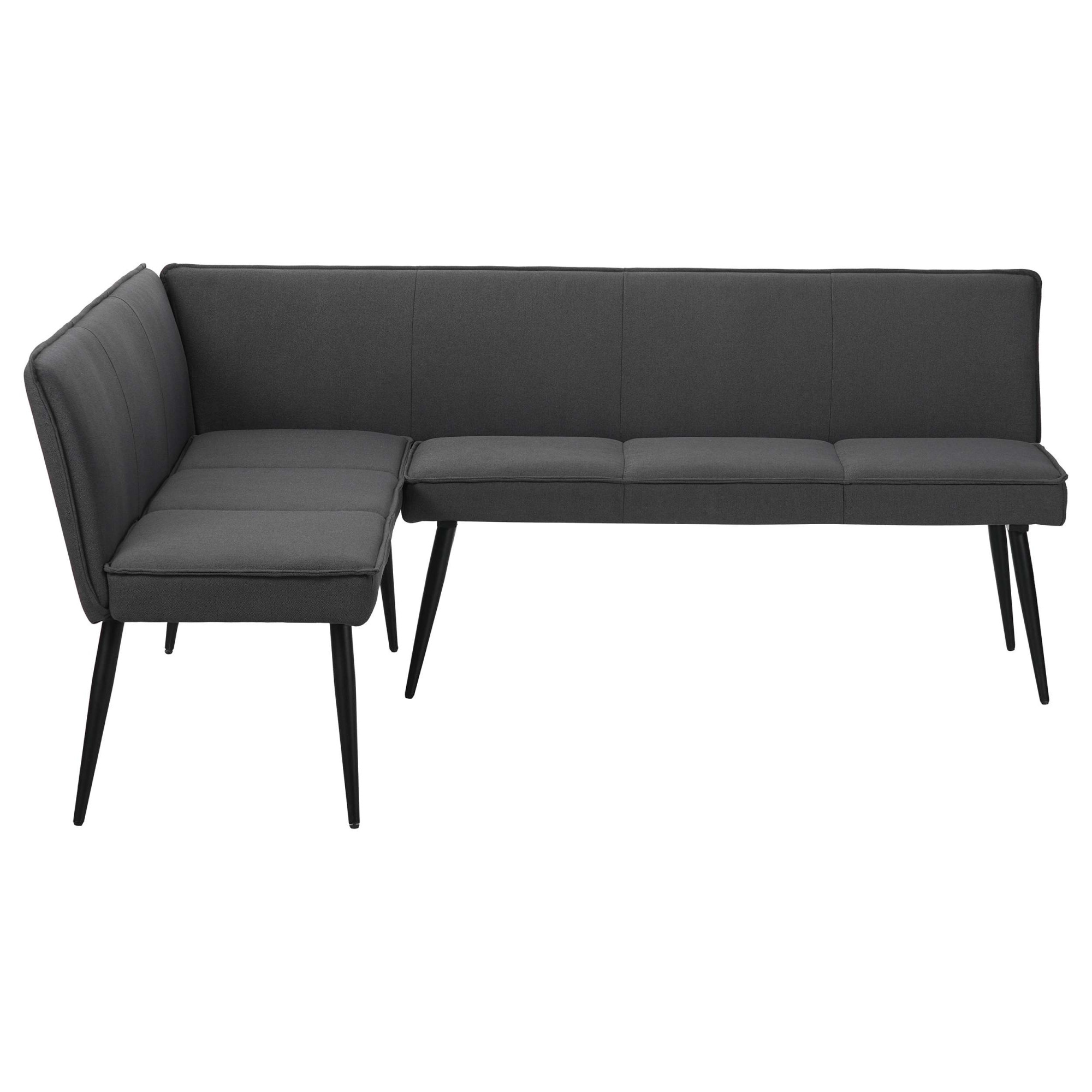 GOODproduct Essbank »Ianna« schwarze Metallbeine, pflegeleichtem Webstoff Bezug, Breite 193 cm