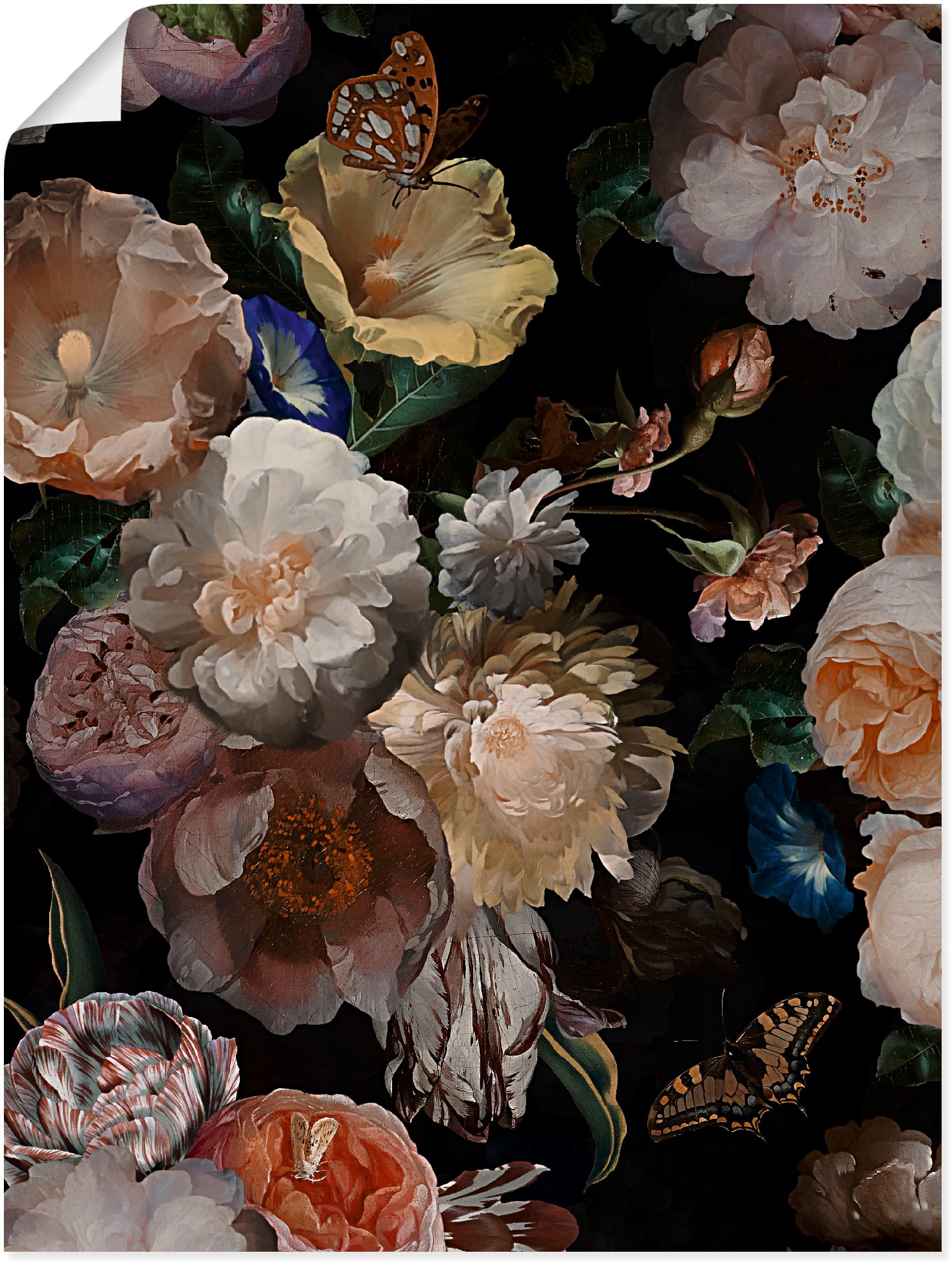 Image of Artland Poster "Antike Holländische Blumen" Blumenbilder 1 Stk. tlg. ohne Rahmen