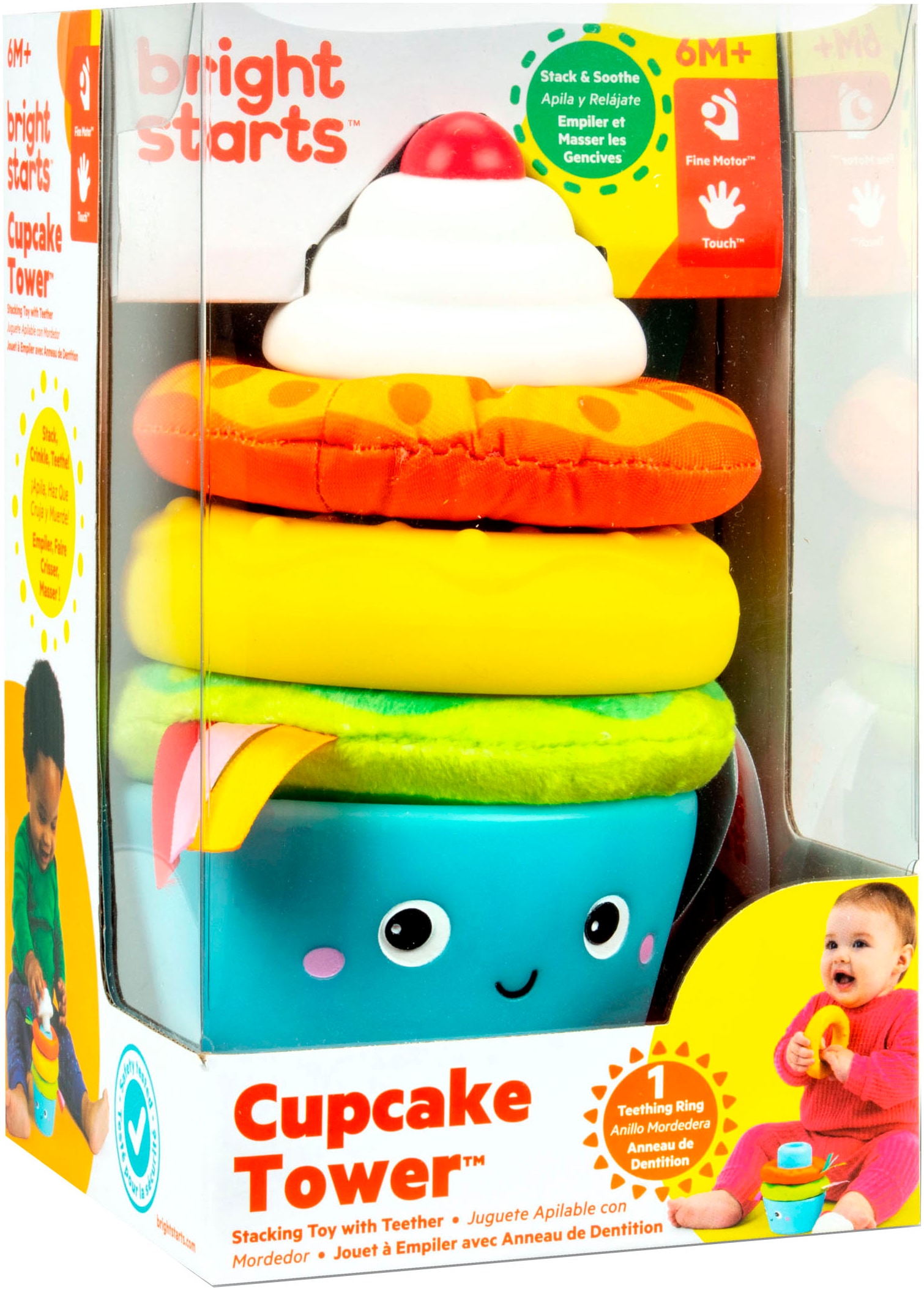 Bright Starts Jouets à empiler »Cupcake Tower Stacking Toy with Teether«