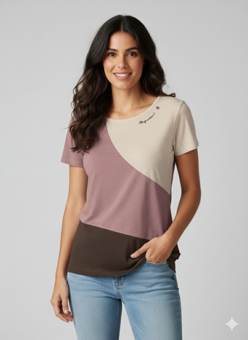 Ragwear Kurzarmshirt »MINT BLOCK O« mit Logo-Patches an Saum und Ärmel