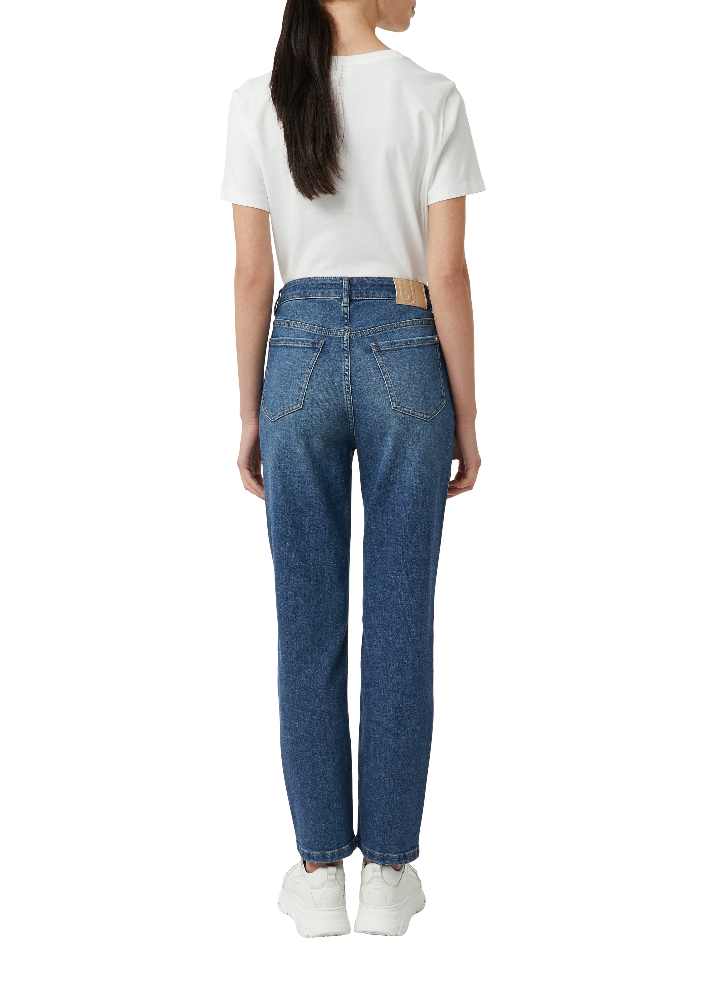 comma casual identity Straight-Jeans, mit hohem Bund