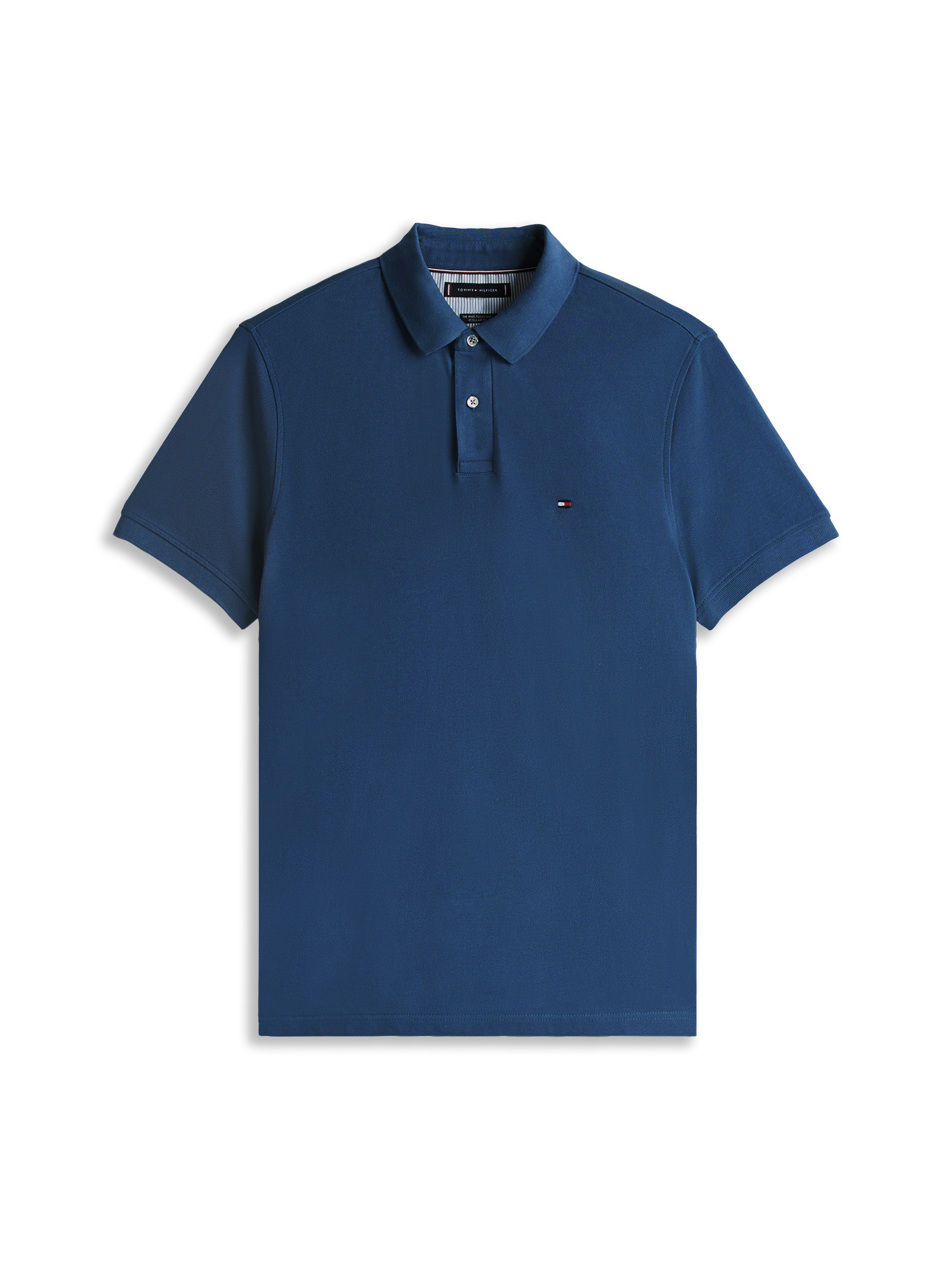 Tommy Hilfiger Polo »1985 REGULAR POLO mit Kontraststreifen und Knopfleiste« unifarben, sportlich, regular fit, Baumwollmix, Polokragen
