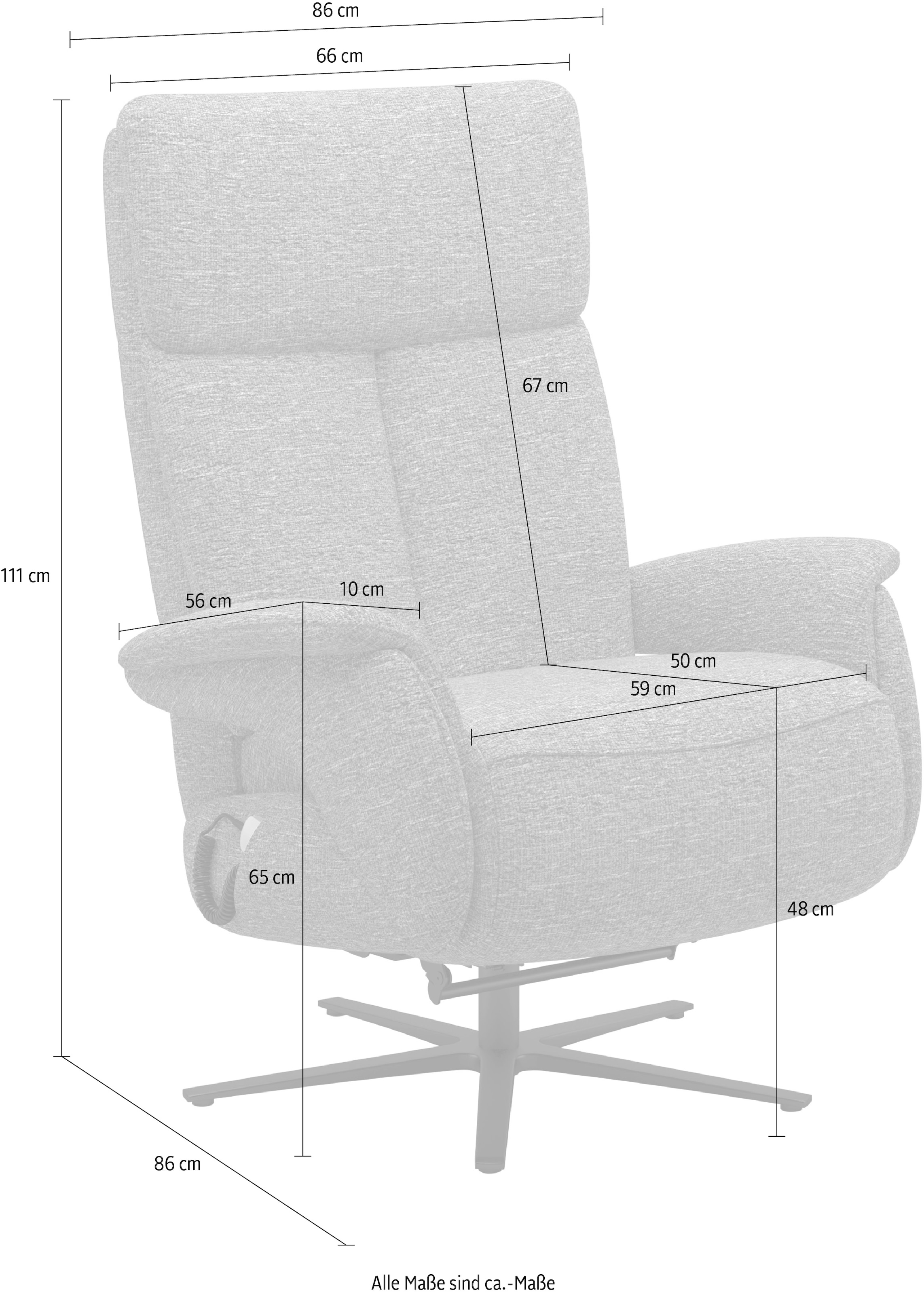 sit&more TV-Sessel »Triple Seven Xtra large, bis 200kg belastbar, mit Herz-Waage Funktion« inkl. Kopfteil- & Drehfunktion, wahlweise mit Akku und Aufstehhilfe