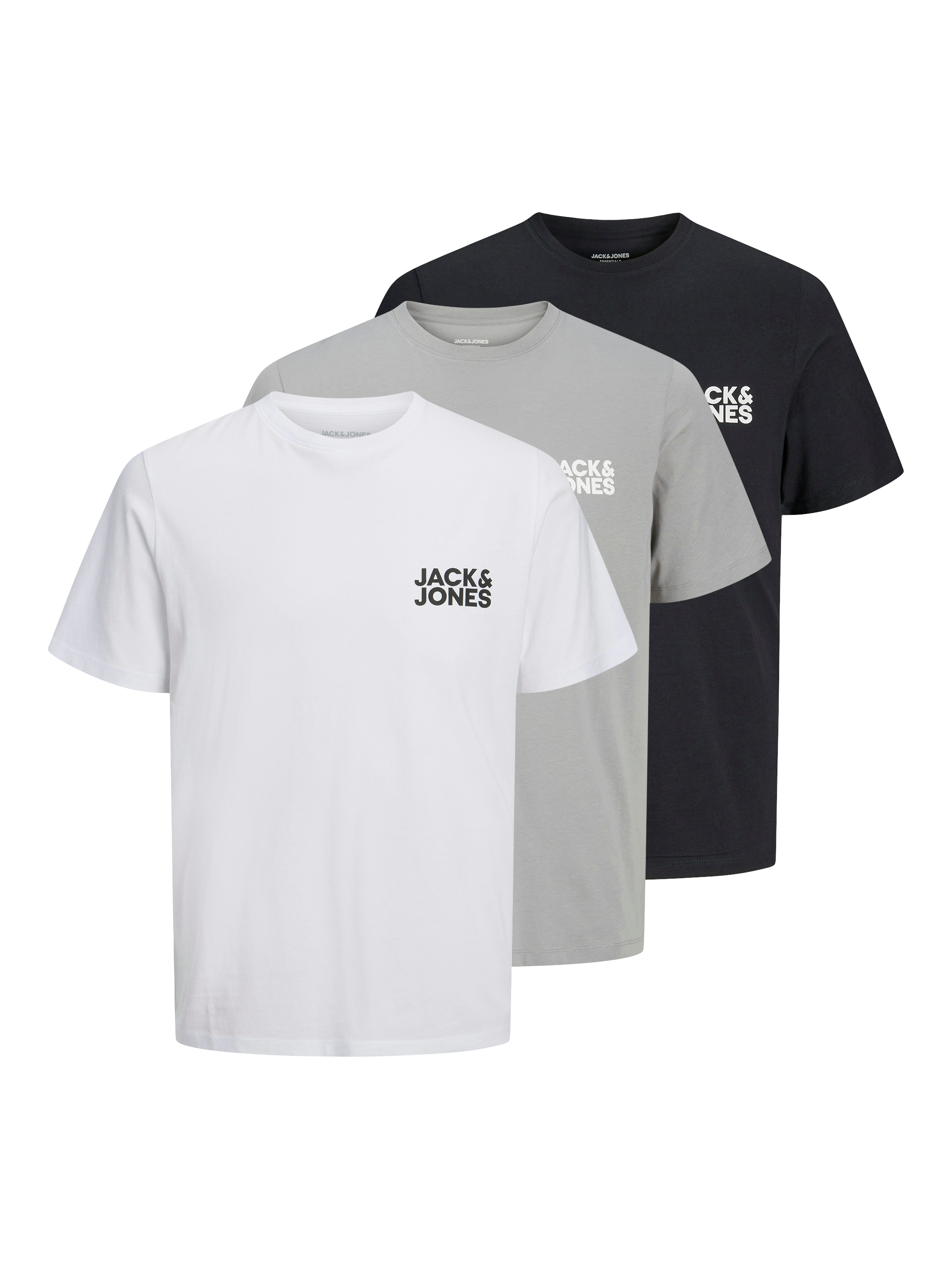 Jack & Jones Shirt à col rond »JJECORP LOGO TEE SS O-NECK  3PK MP NOOS« Packung, 3 pièces