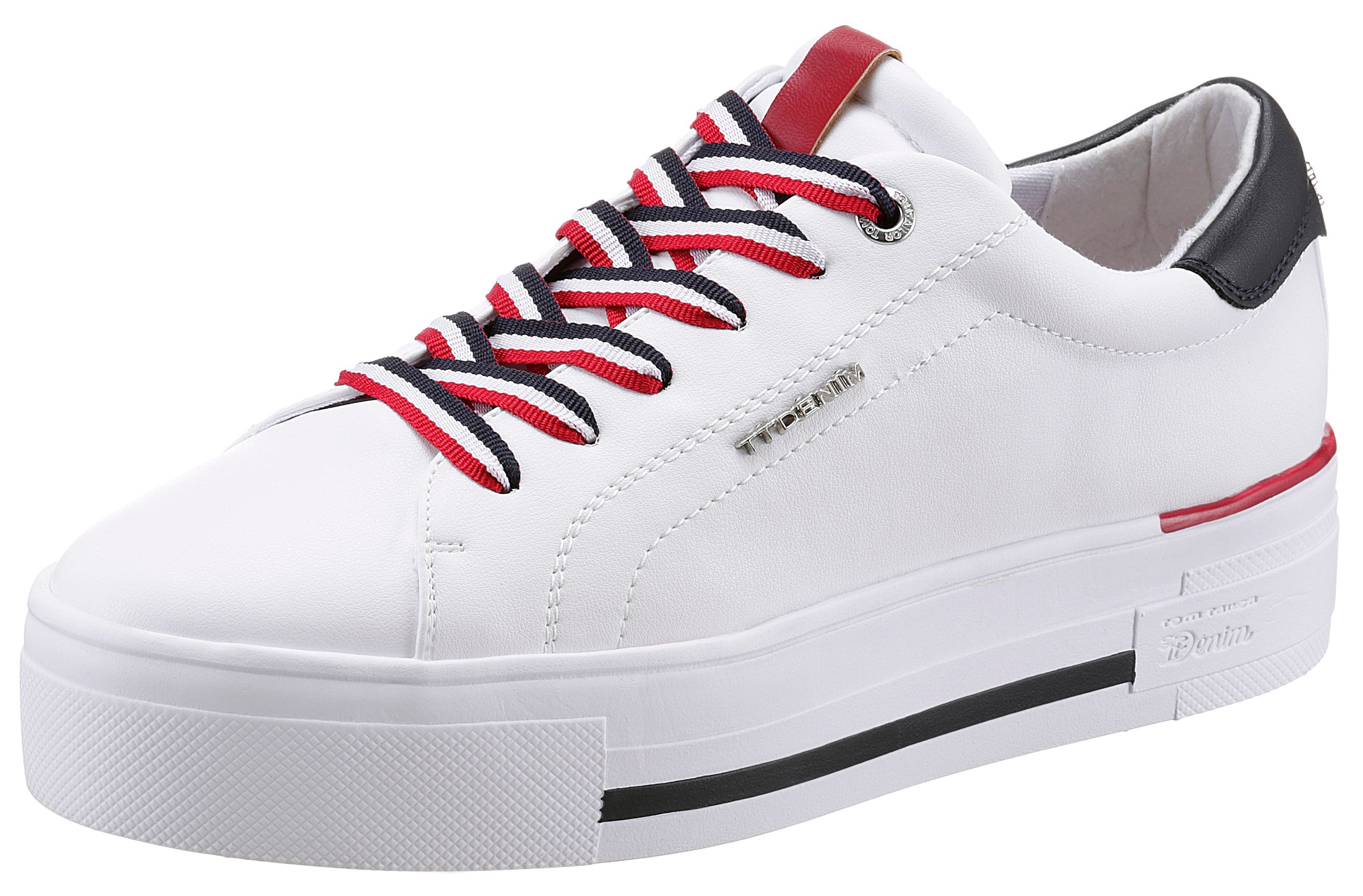 Image of TOM TAILOR Plateausneaker, mit auffallender Schnürung im Tom Tailor-Style bei Ackermann Versand Schweiz