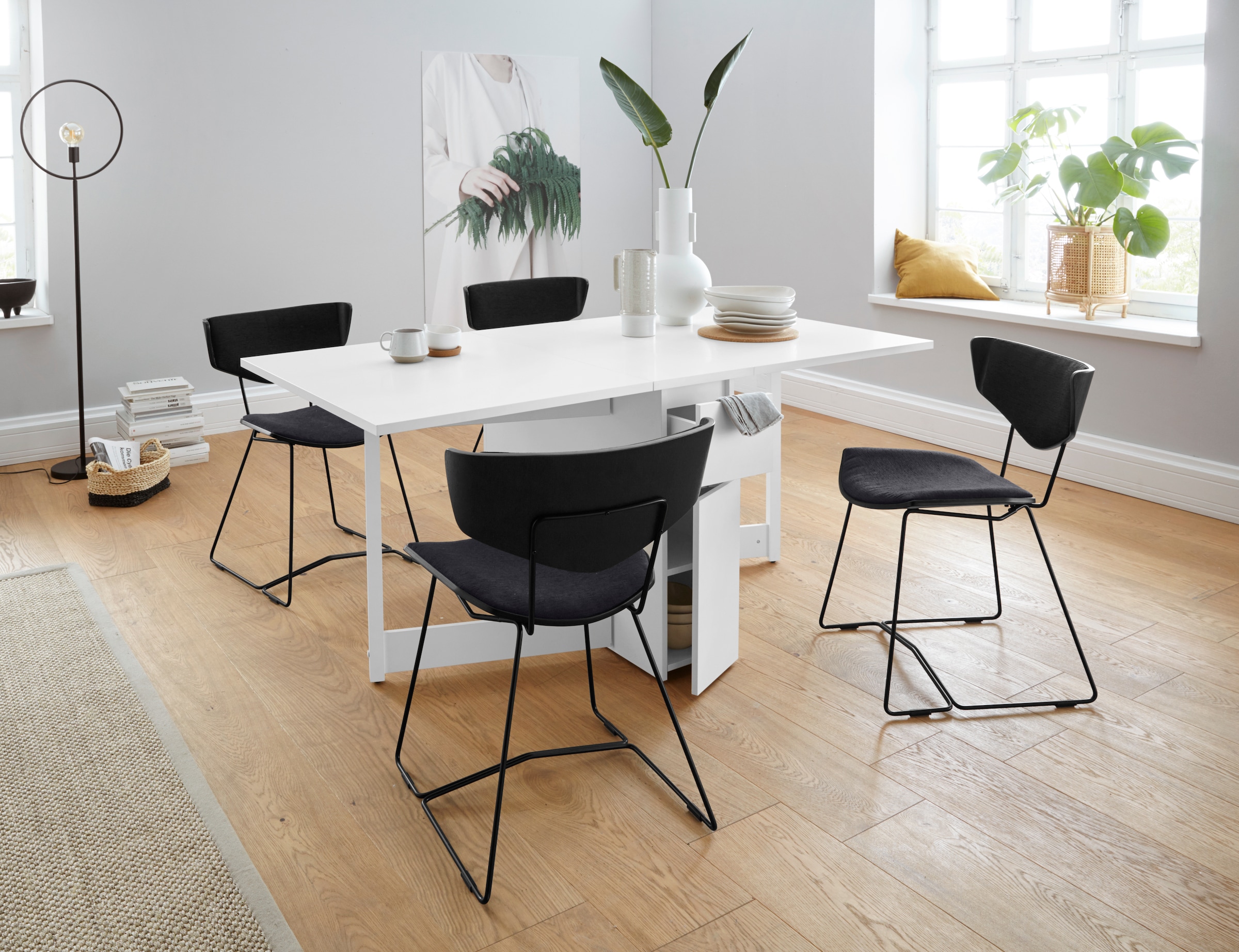 Woodman Esstisch »Jasper« mit einer rechteckigen Tischplatte und Auszugsfunktion, Breite 90 cm