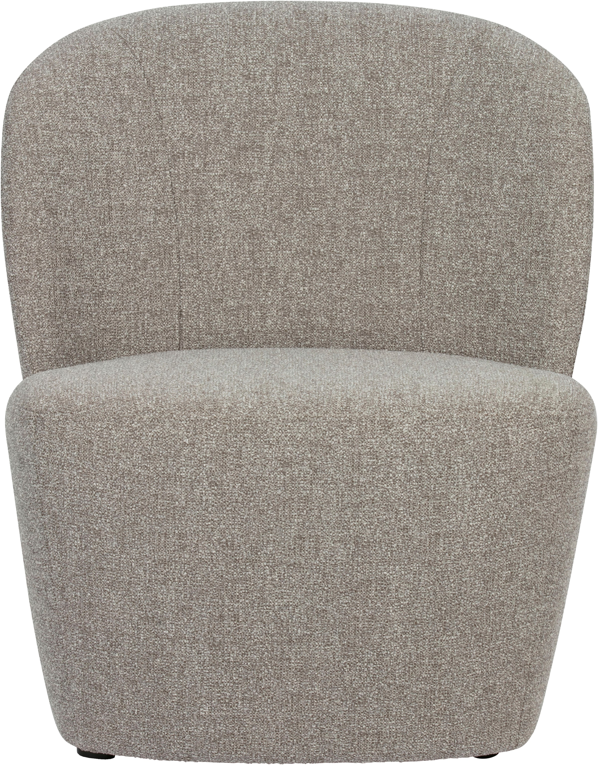 WOOOD Loungesessel »Lofty mit Bouclé-Bezug und Hartholzrahmen B 68 x T 72 x H 75 cm« Hohe Verschleissfestigkeit, Sitzhöhe 42 cm, separates Rückenkissen