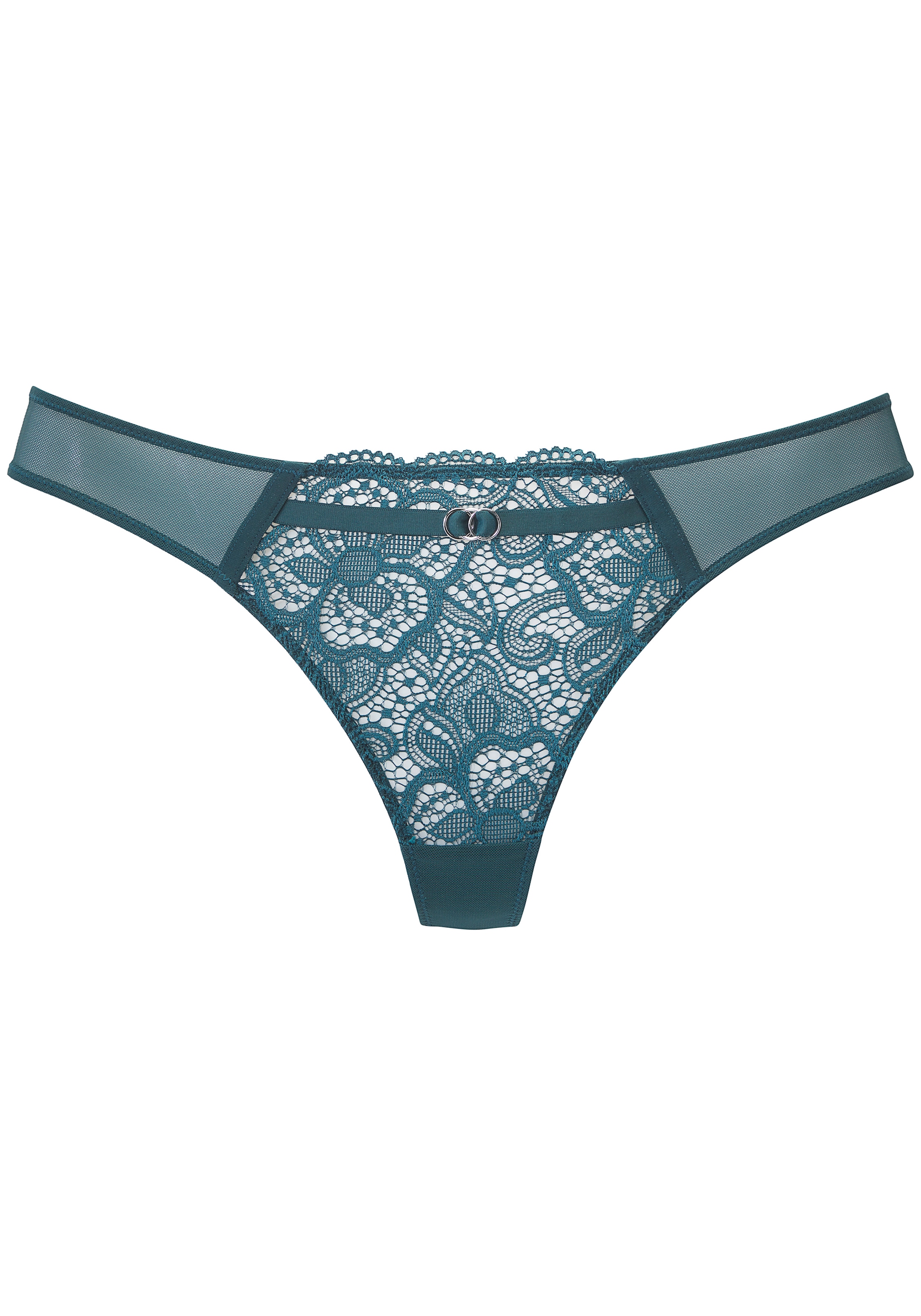 LASCANA String »Nikoletta« en dentelle florale et mesh fin à effet transparent