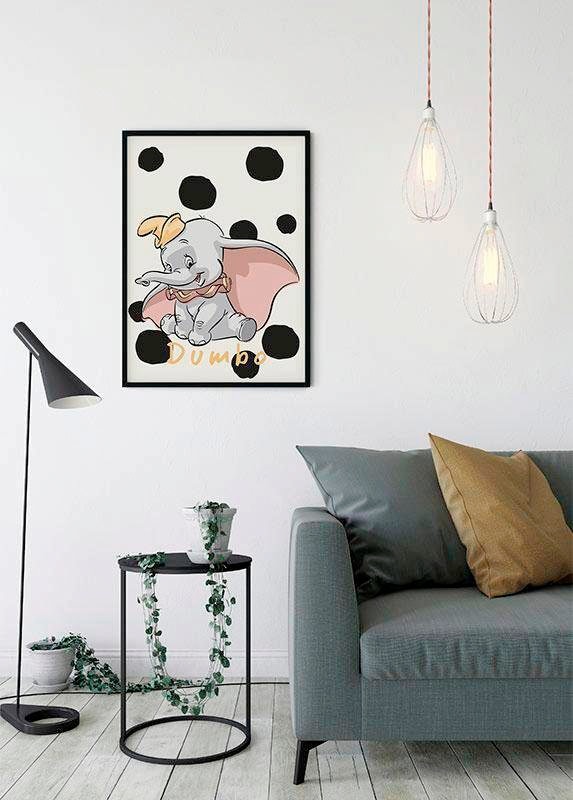 Komar Bild »Dumbo Dots«, Disney, (1 St.), Wandbild zur Dekoration im Kinderzimmer - ohne Rahmen