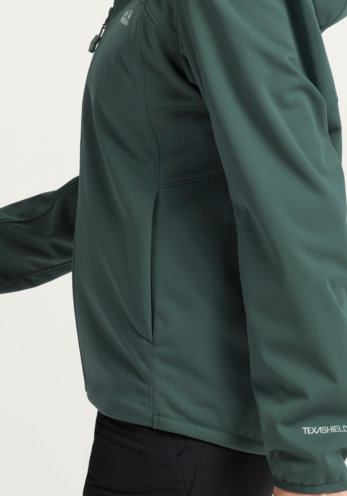 Jack Wolfskin Softshelljacke »WINDHAIN 2 HOODY W« wasserabweisend, windabweisend, wärmeisolierend
